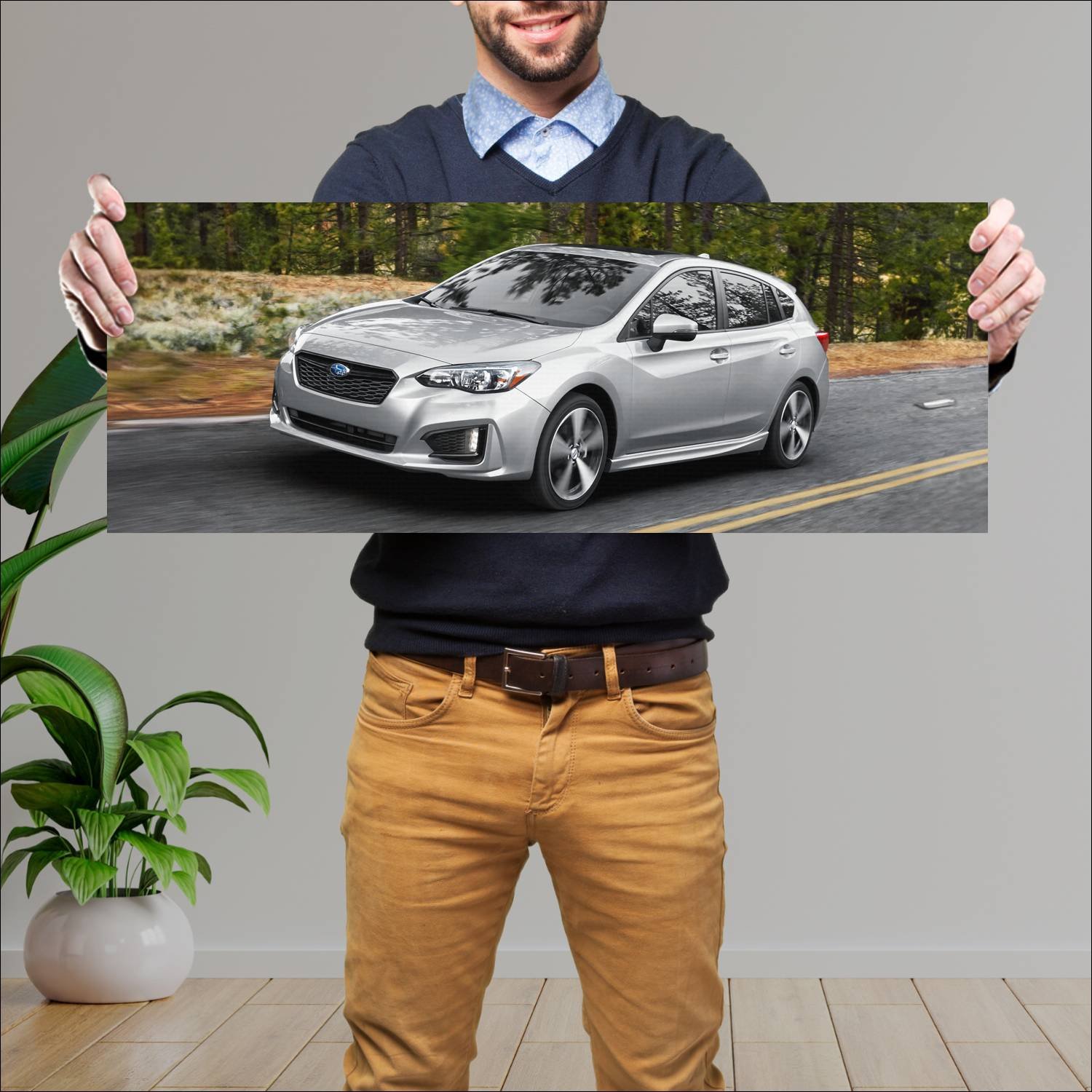 Cuadro grande 30x80cm 2017 subaru impreza sport us 70 Subaru
