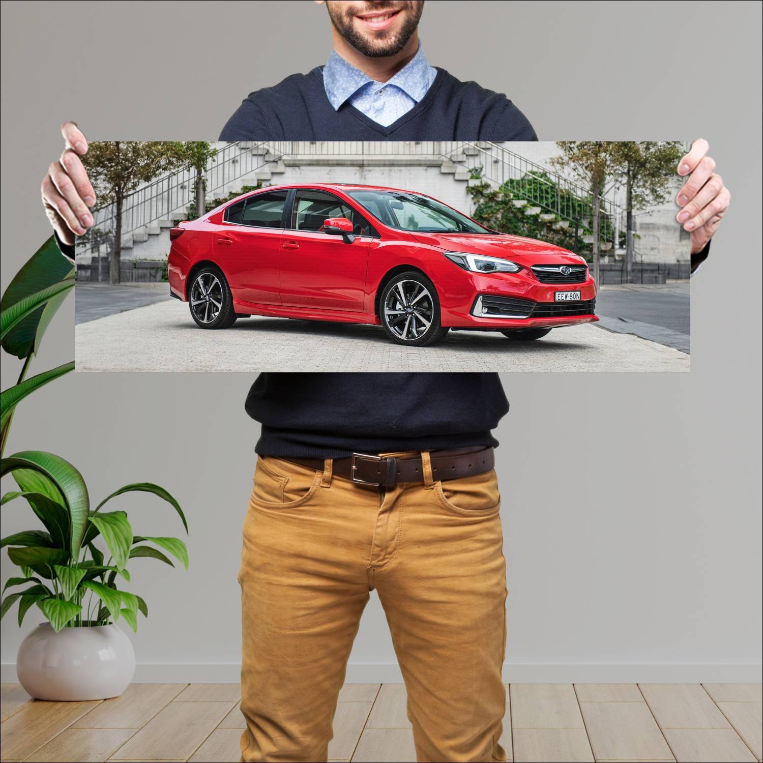 Cuadro grande 30x80cm 2020 subaru impreza sedan au 89 Subaru