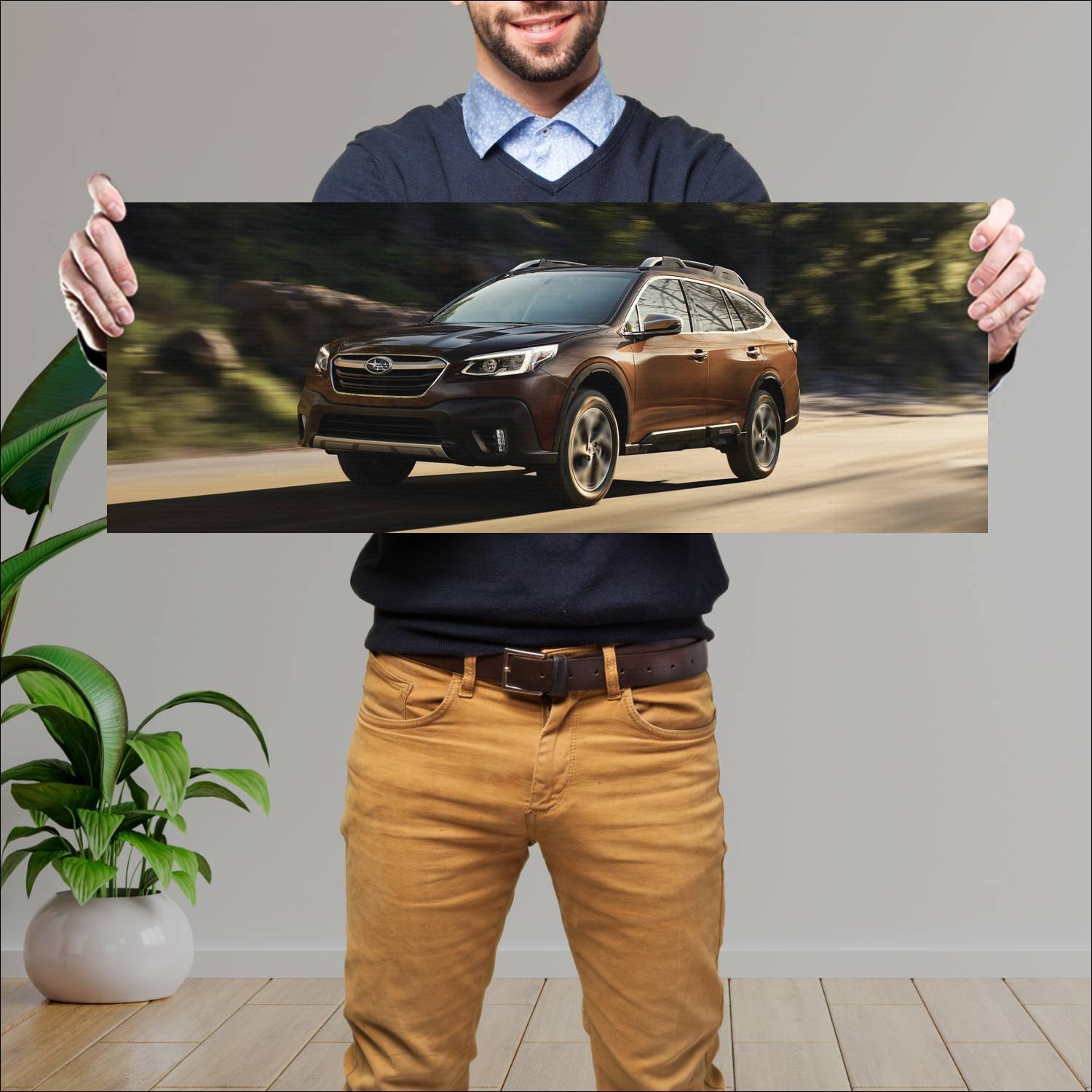 Cuadro grande 30x80cm 2020 subaru outback auto 91 Subaru