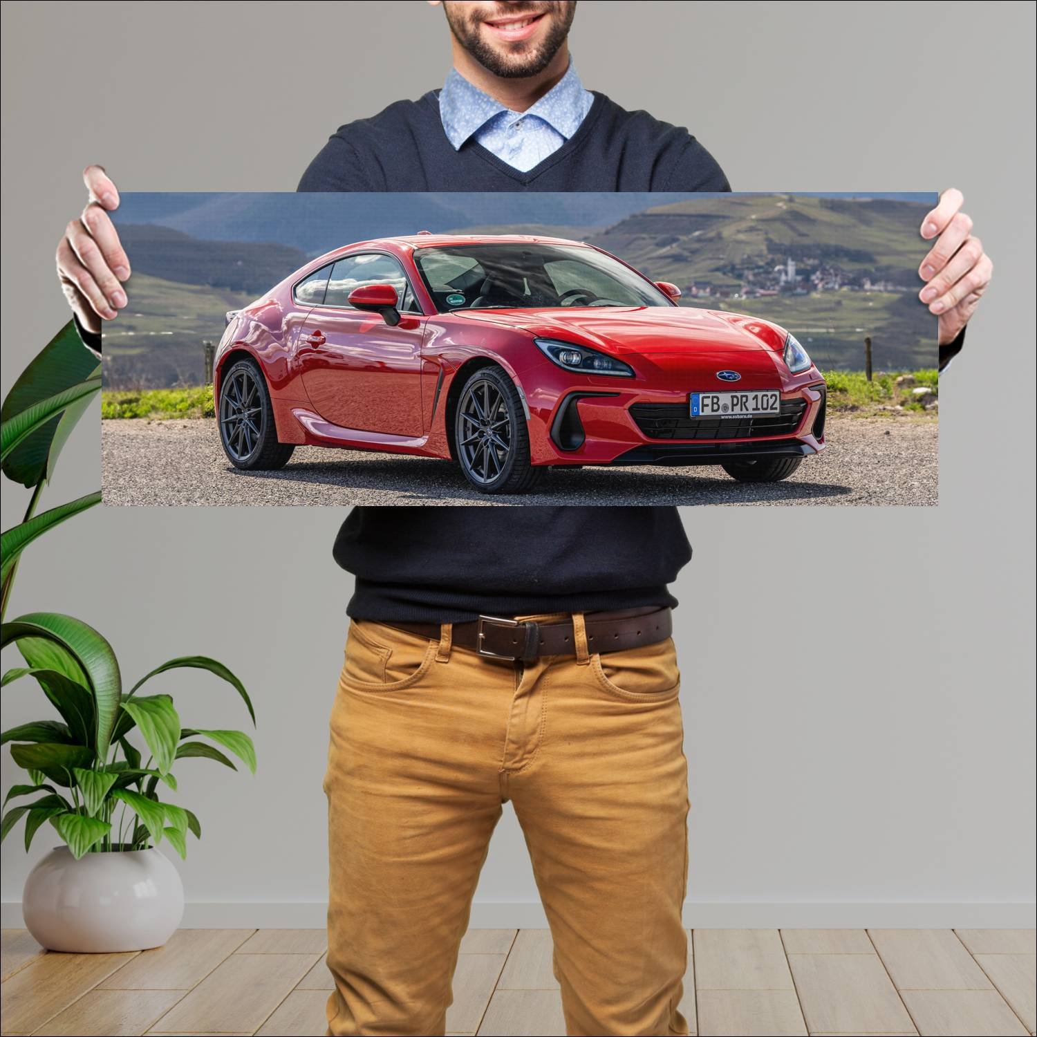 Cuadro grande 30x80cm 2023 subaru brz auto 109 Subaru