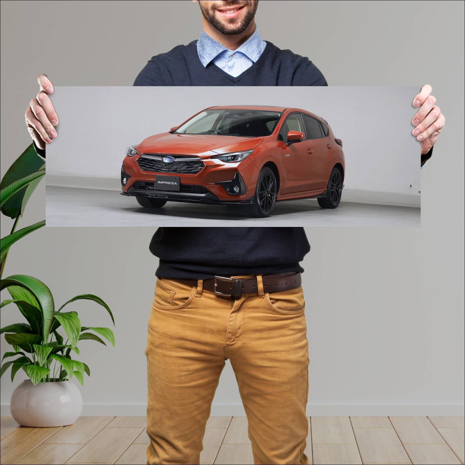 Cuadro grande 30x80cm 2023 subaru impreza e boxer 111 Subaru