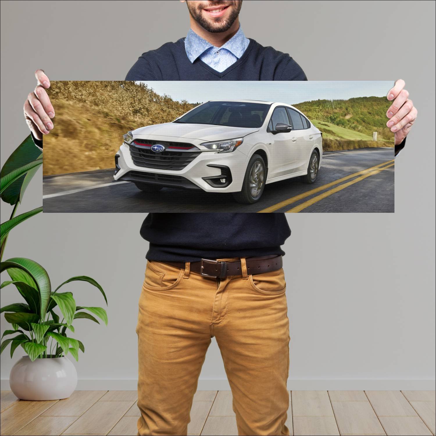Cuadro grande 30x80cm 2023 subaru legacy auto 112 Subaru