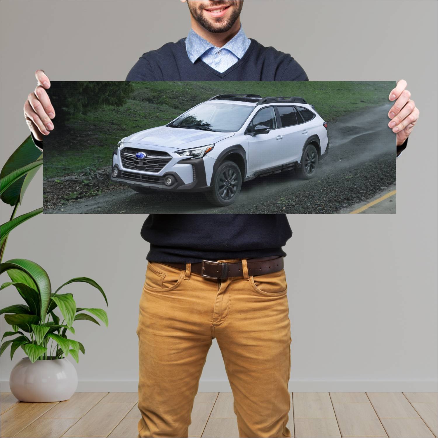 Cuadro grande 30x80cm 2023 subaru outback auto 113 Subaru