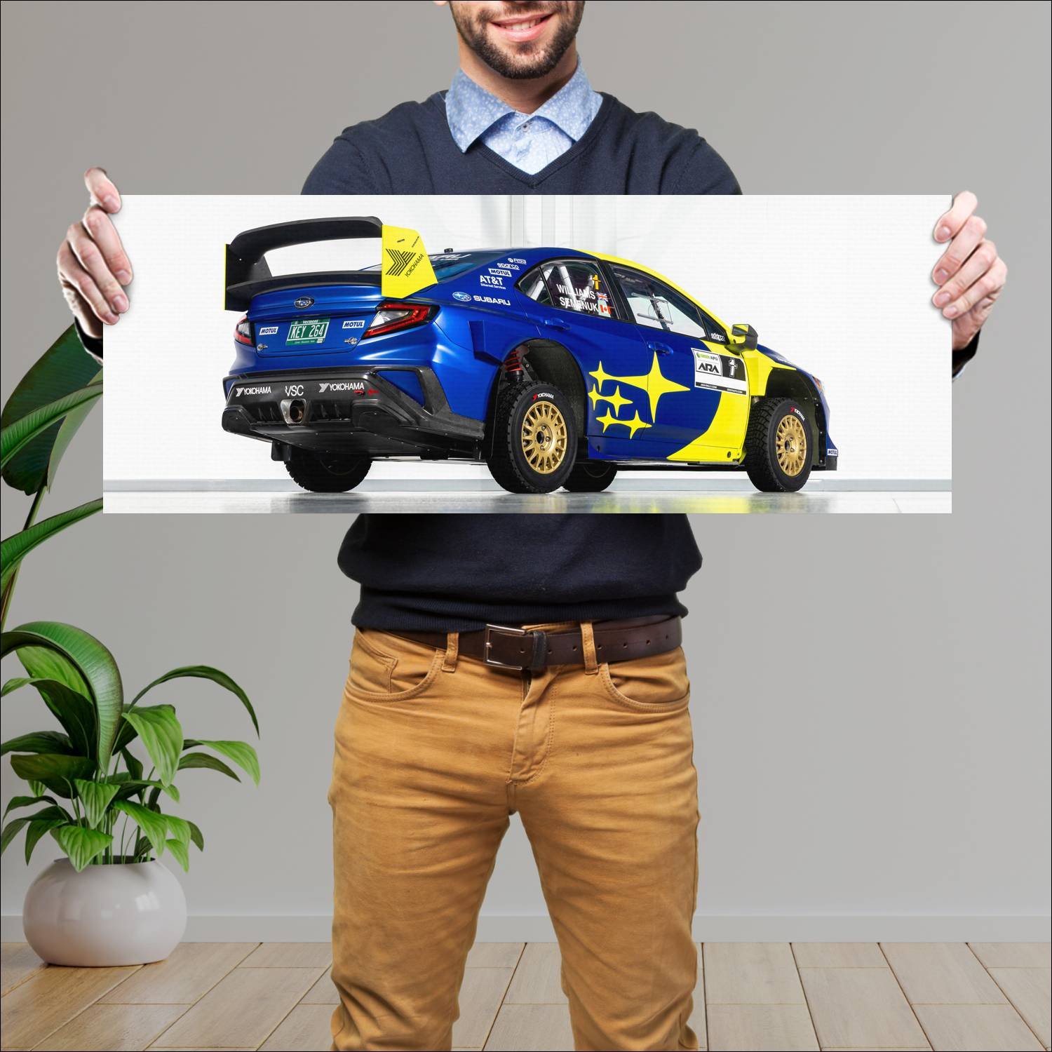 Cuadro grande 30x80cm 2023 subaru wrx rally car 11 117 Subaru