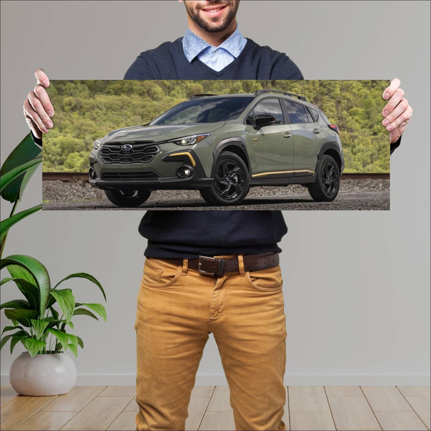 Cuadro grande 30x80cm 2024 subaru crosstrek auto 123 Subaru