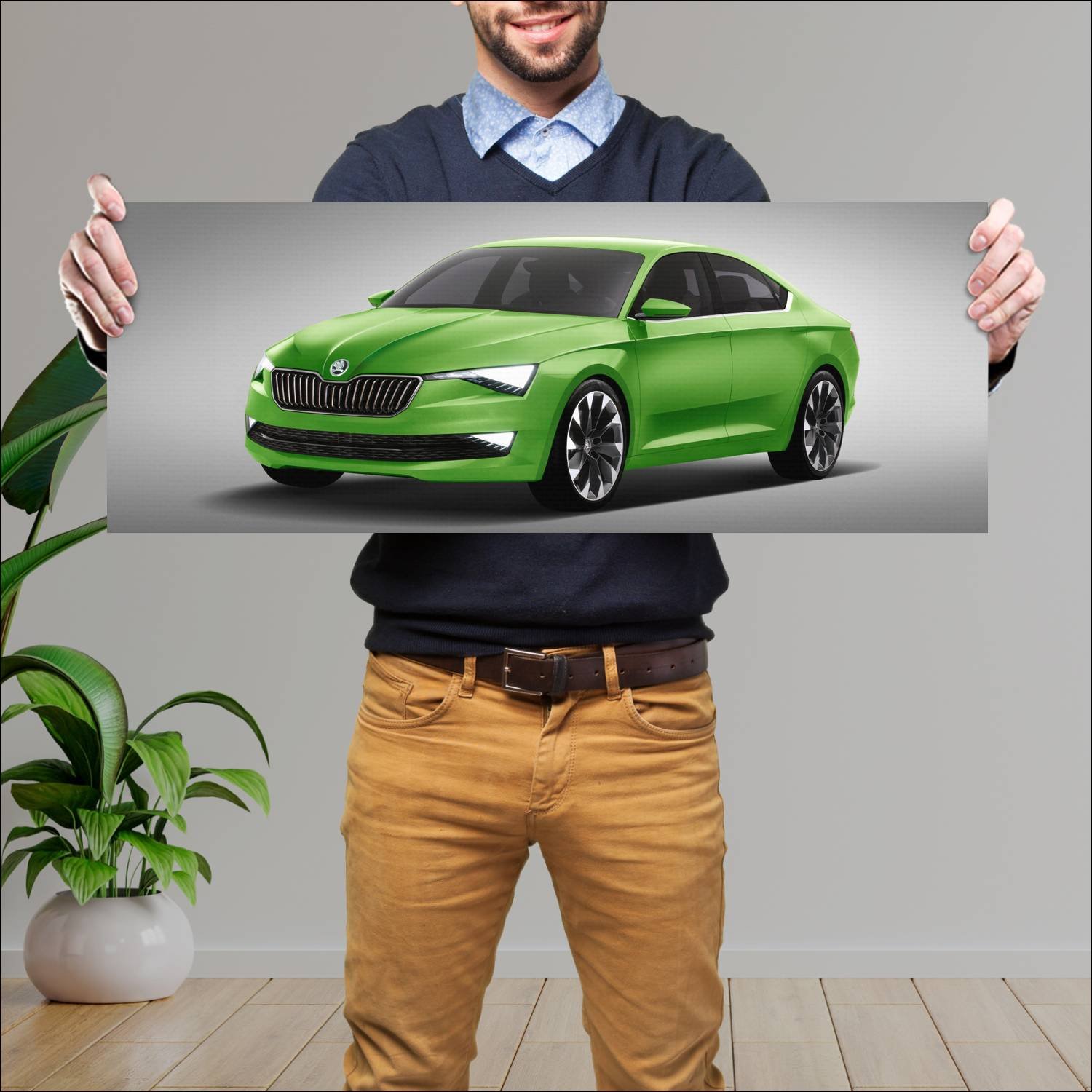 Cuadro grande 30x80cm 2014 skoda visionc concept 1 222 Skoda