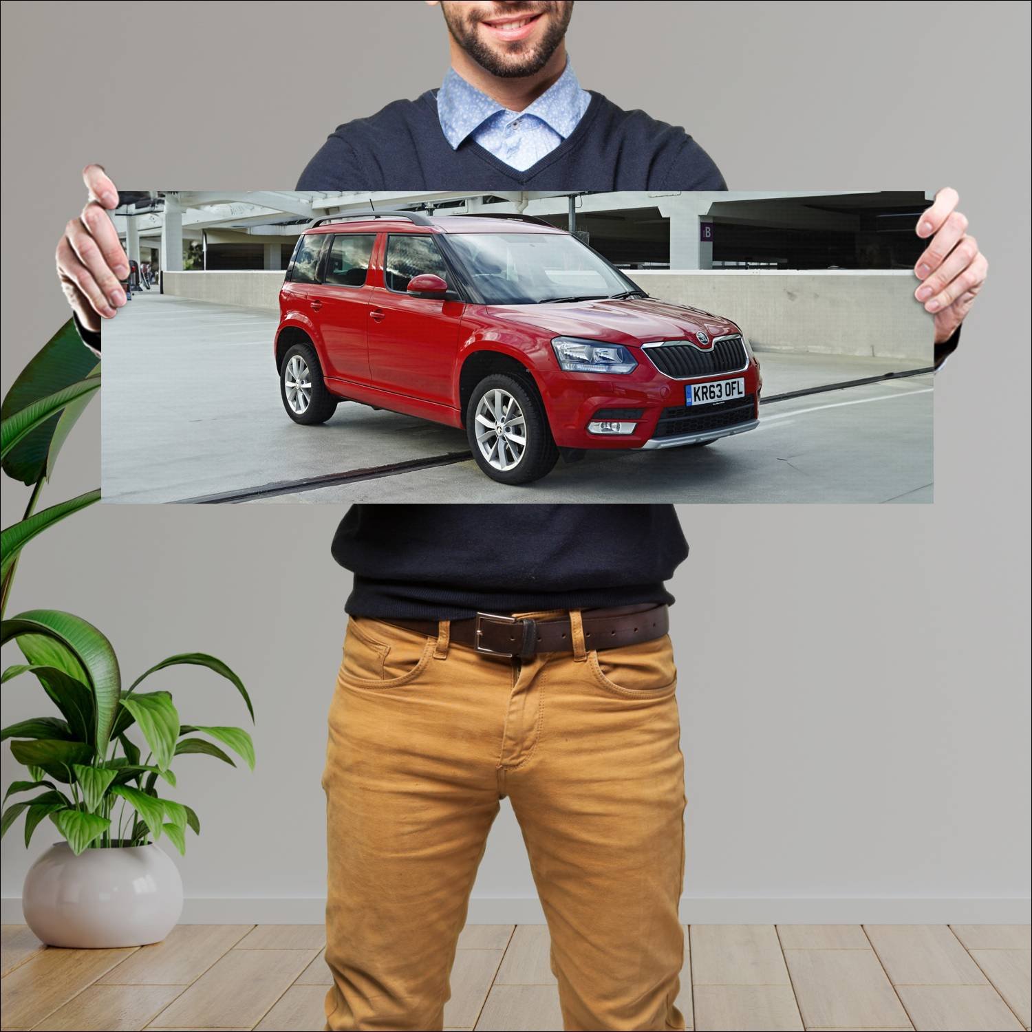 Cuadro grande 30x80cm 2014 skoda yeti uk auto 228 Skoda