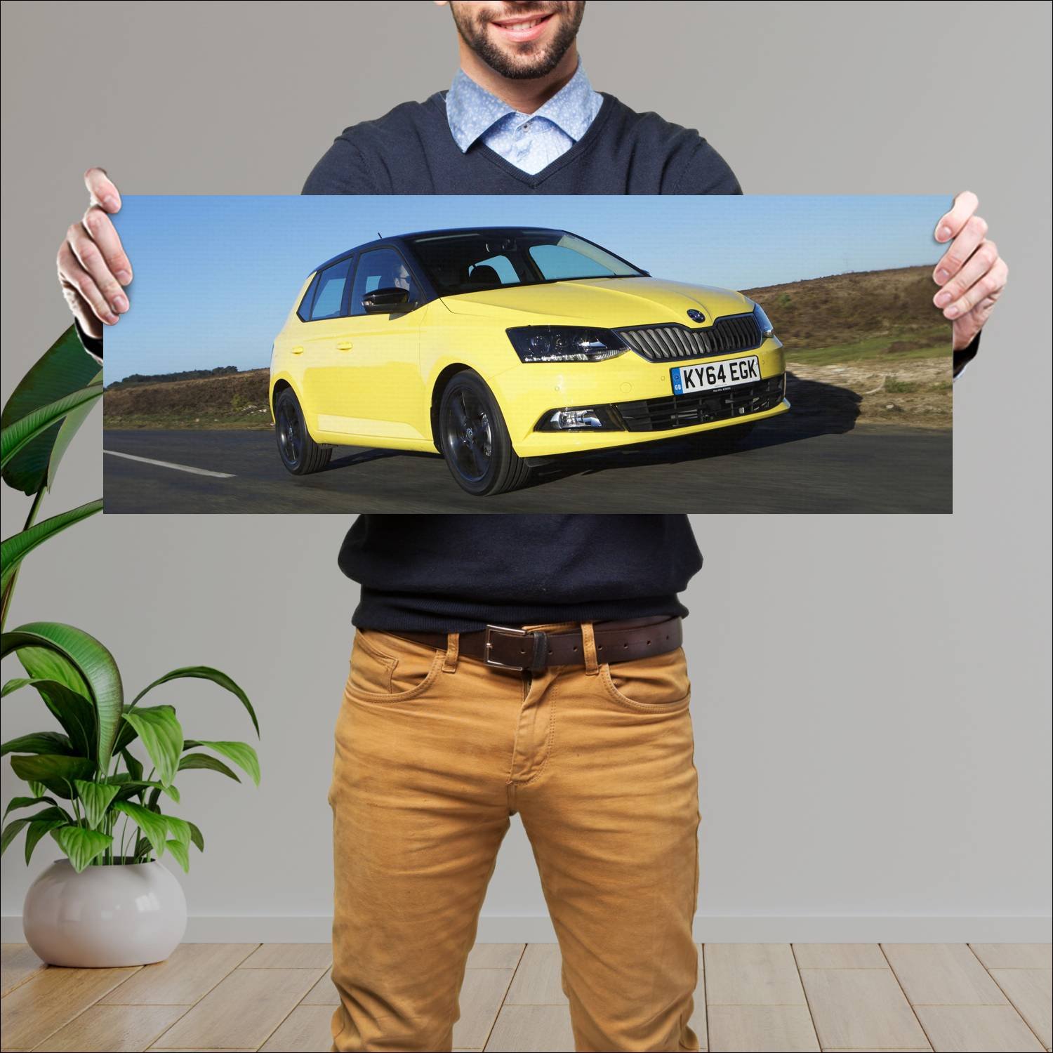 Cuadro grande 30x80cm 2015 skoda fabia uk auto 241 Skoda