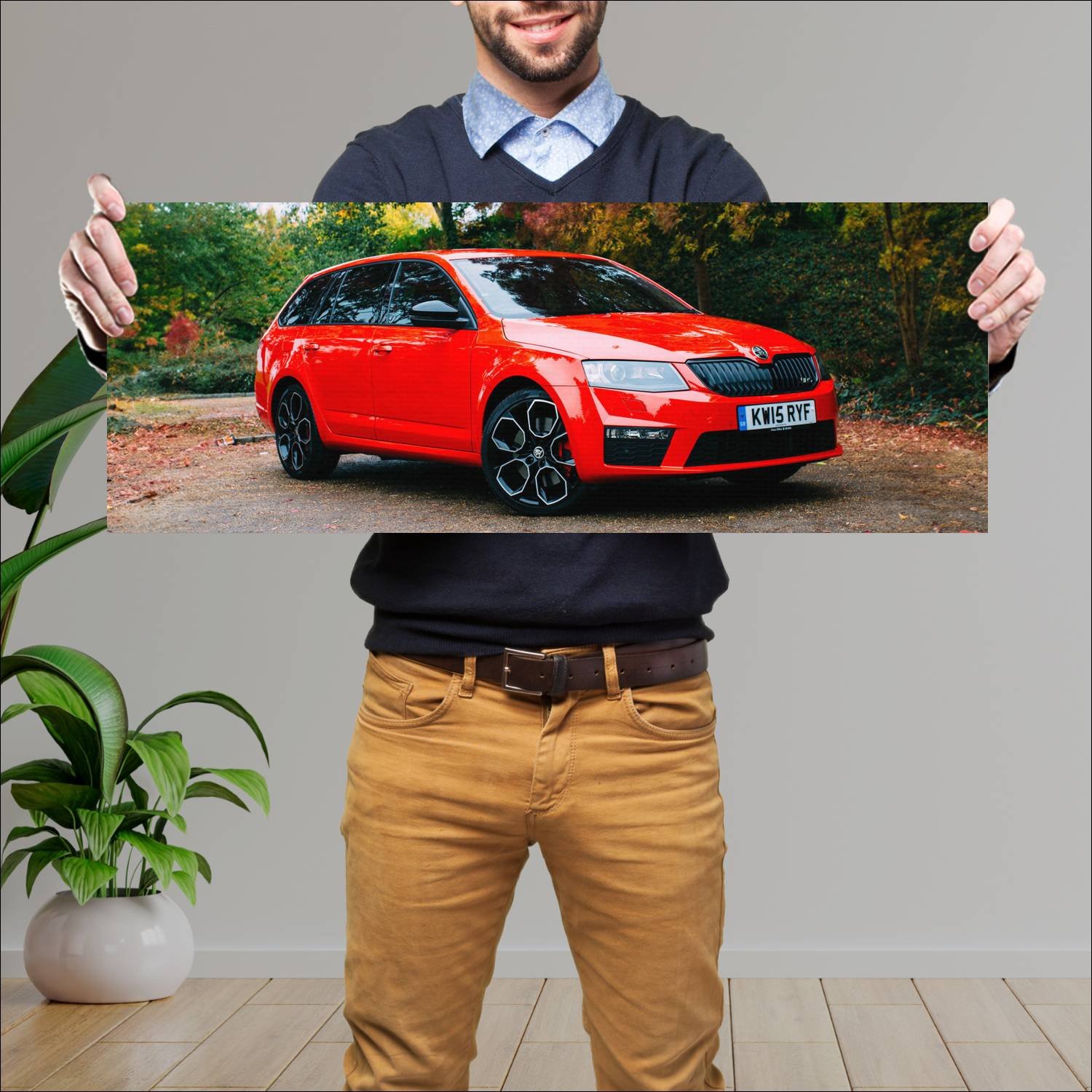 Cuadro grande 30x80cm 2015 skoda octavia vrs 230 e 246 Skoda