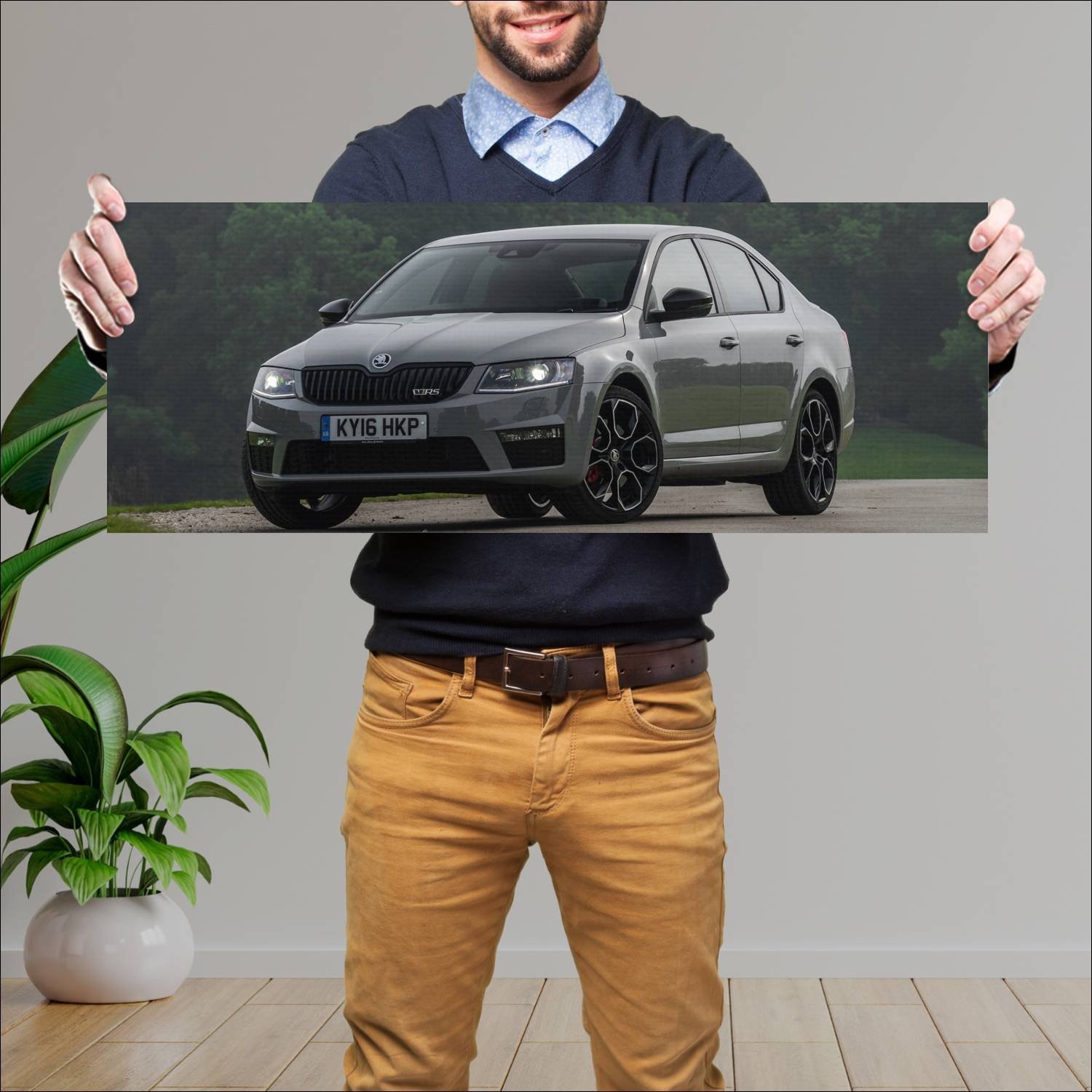 Cuadro grande 30x80cm 2015 skoda octavia vrs 230 u 247 Skoda