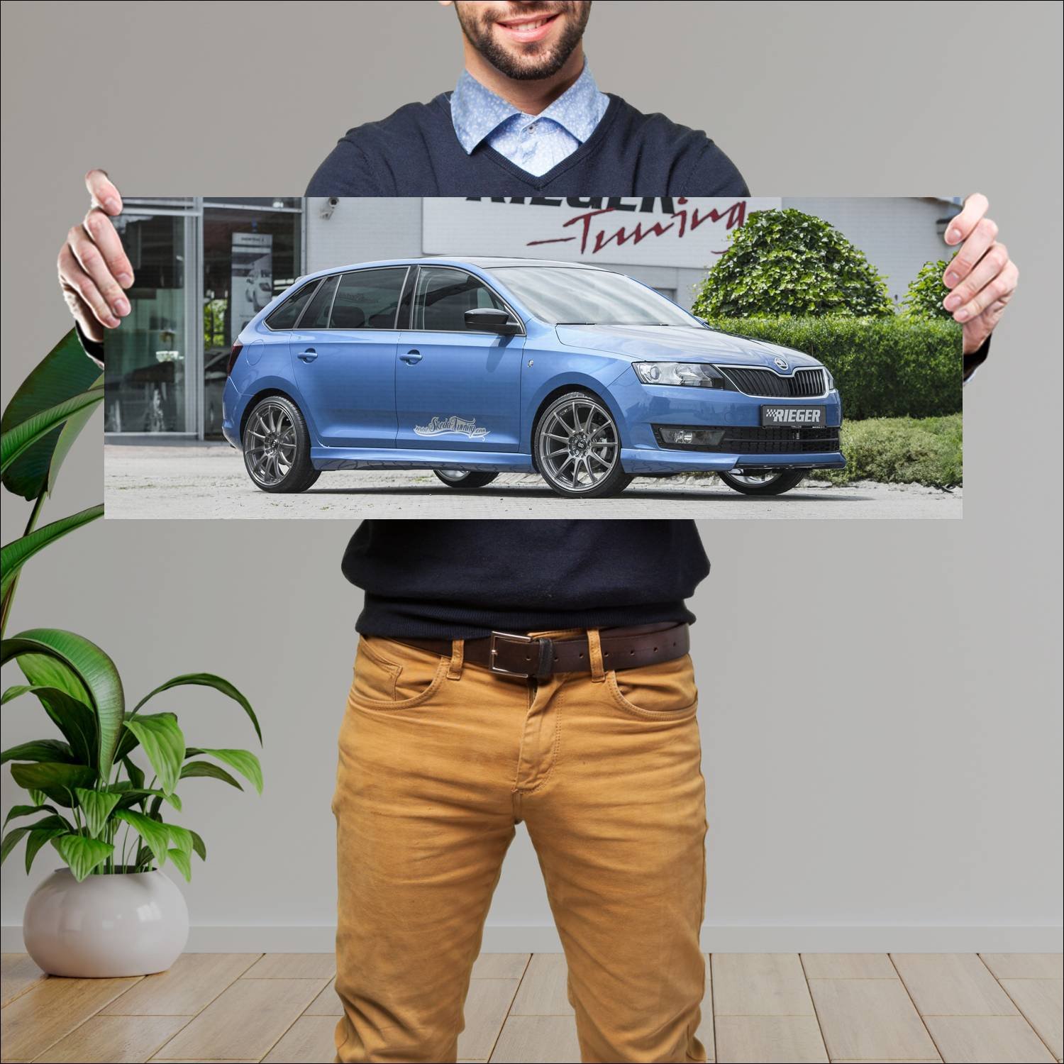 Cuadro grande 30x80cm 2015 skoda rapid spaceback b 249 Skoda