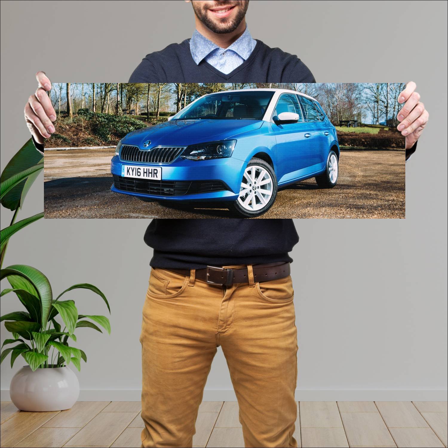 Cuadro grande 30x80cm 2016 skoda fabia colour edit 267 Skoda