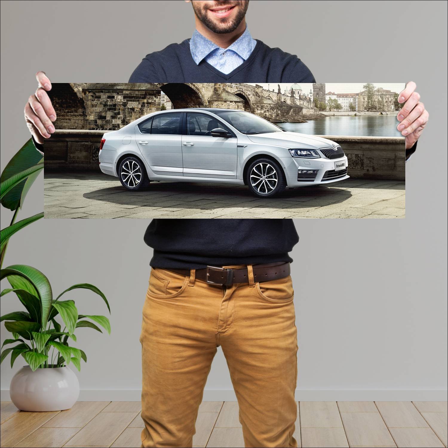 Cuadro grande 30x80cm 2016 skoda octavia cn auto 276 Skoda