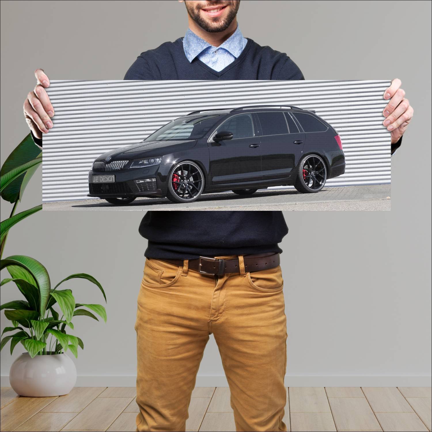 Cuadro grande 30x80cm 2016 skoda octavia rs 230 co 277 Skoda