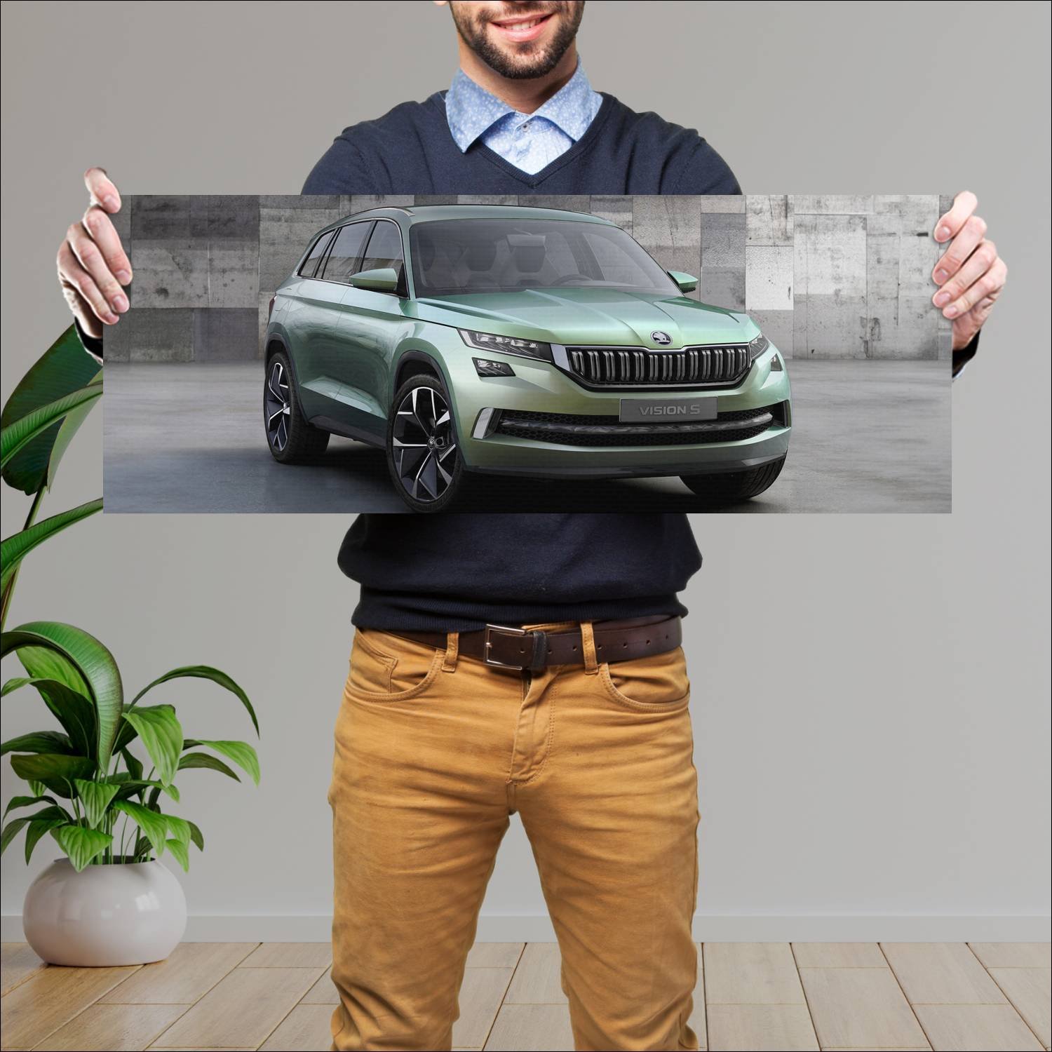 Cuadro grande 30x80cm 2016 skoda visions concept 3 283 Skoda