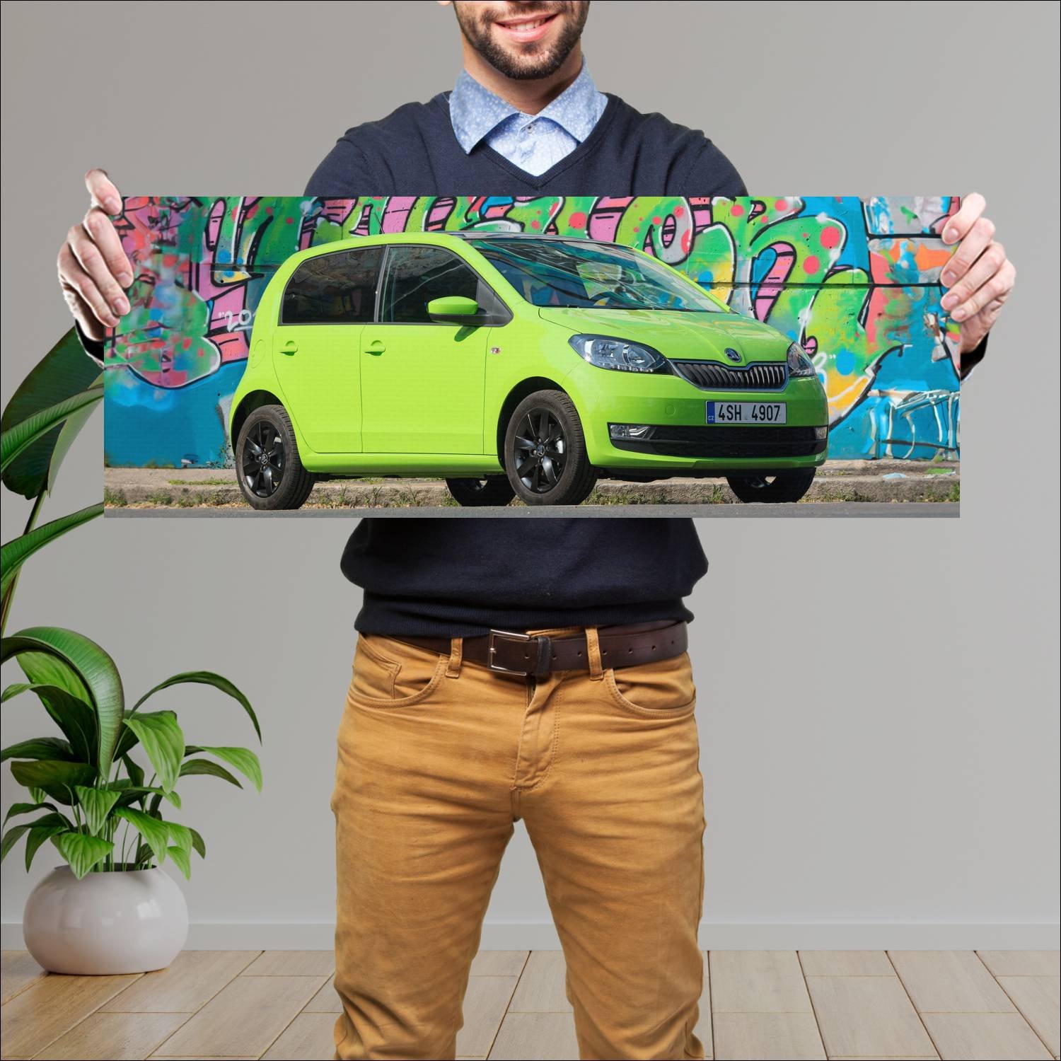 Cuadro grande 30x80cm 2017 skoda citigo 5 door 666 286 Skoda