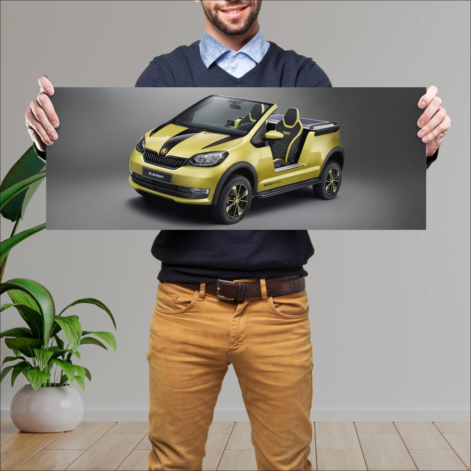 Cuadro grande 30x80cm 2017 skoda element concept 6 290 Skoda