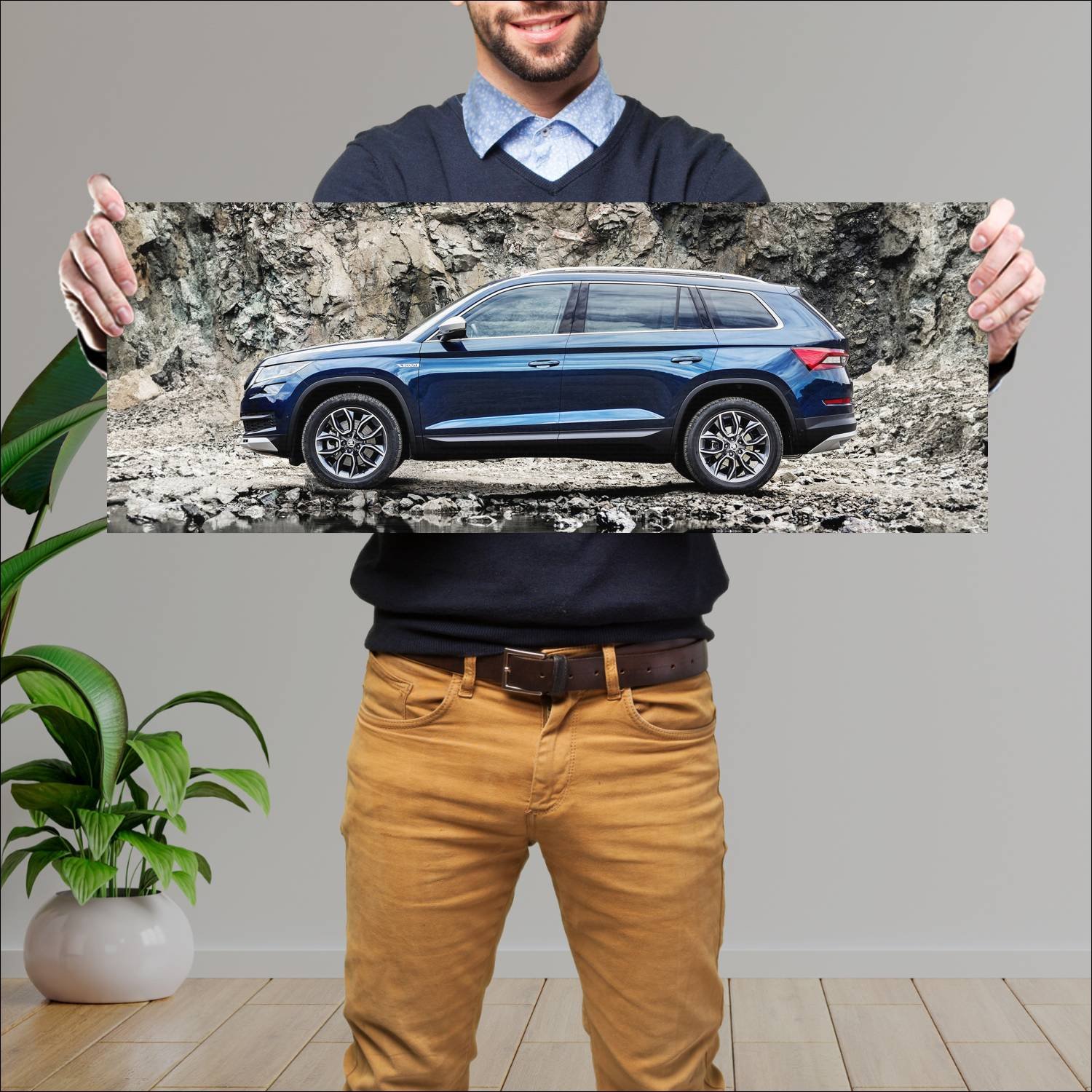 Cuadro grande 30x80cm 2017 skoda kodiaq scout Skoda