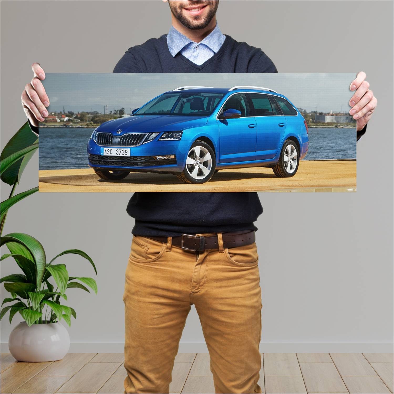 Cuadro grande 30x80cm 2017 skoda octavia combi 650 305 Skoda