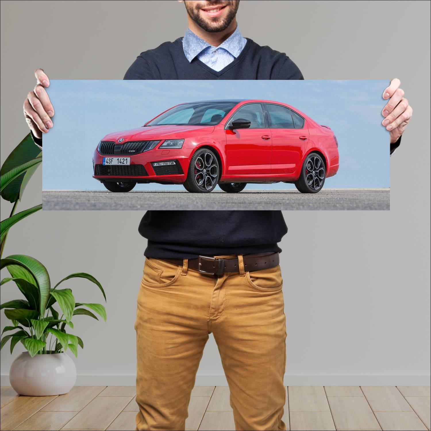 Cuadro grande 30x80cm 2017 skoda octavia rs 245 66 310 Skoda
