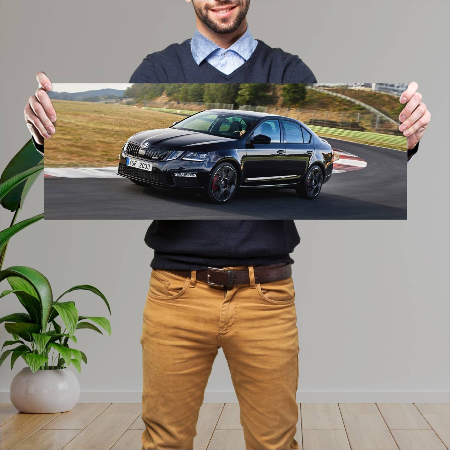 Cuadro grande 30x80cm 2017 skoda octavia rs 245 72 311 Skoda