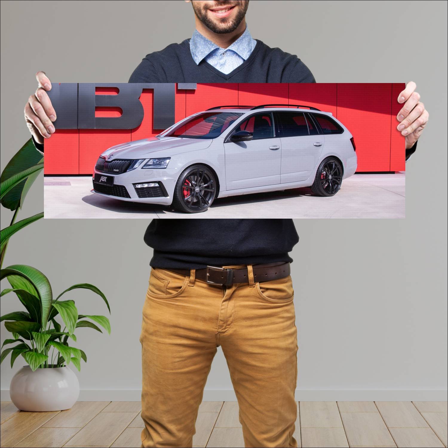 Cuadro grande 30x80cm 2017 skoda octavia rs combi 321 Skoda