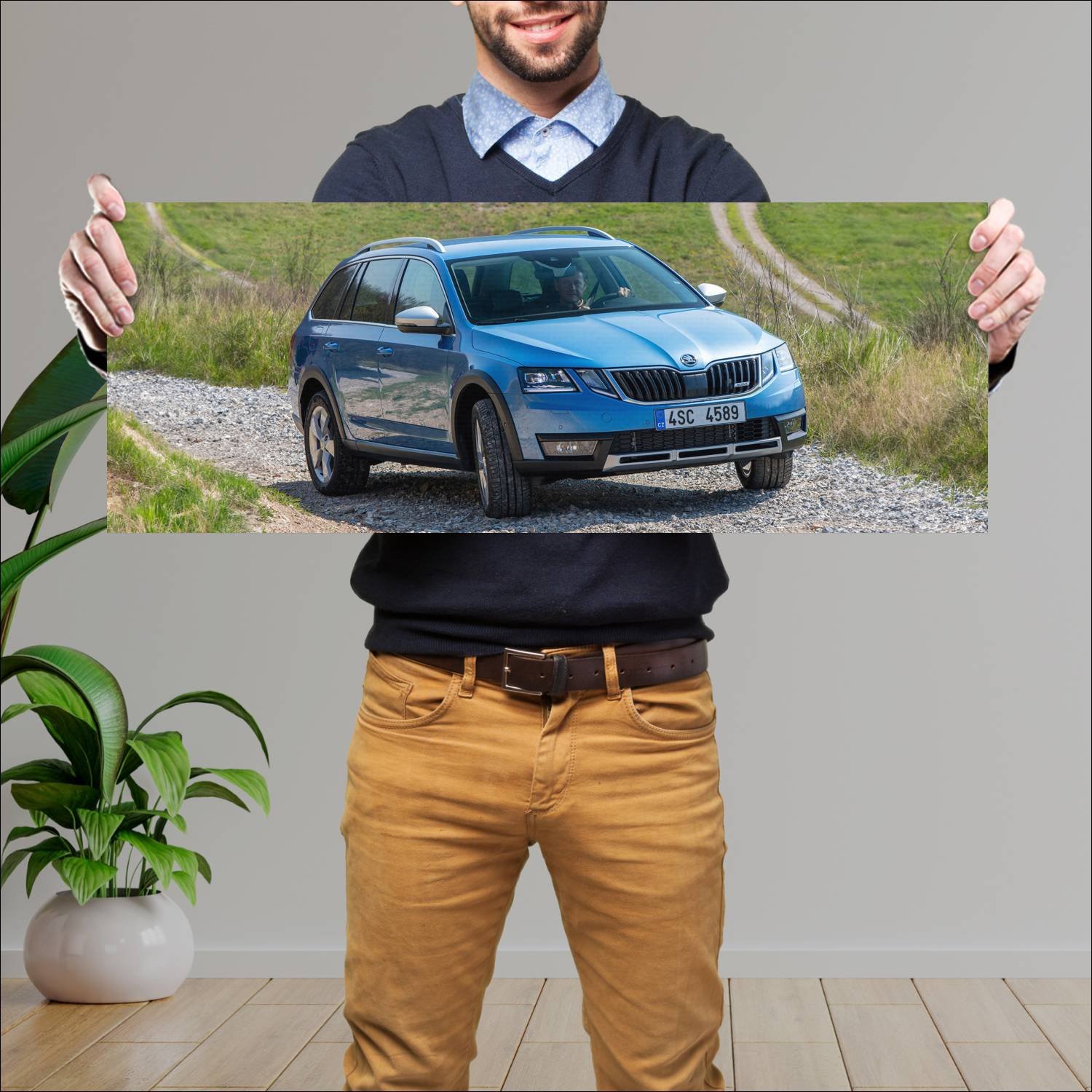 Cuadro grande 30x80cm 2017 skoda octavia scout 650 324 Skoda