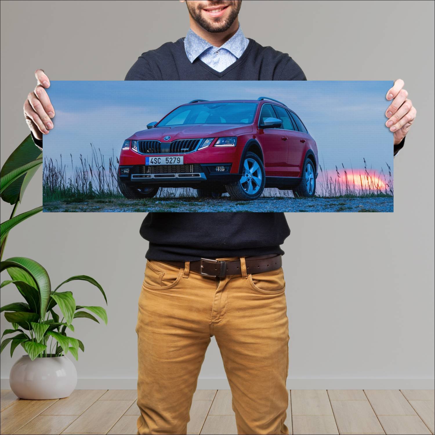 Cuadro grande 30x80cm 2017 skoda octavia scout 650 325 Skoda