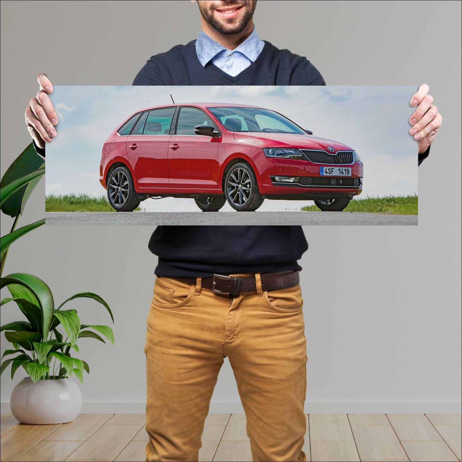 Cuadro grande 30x80cm 2017 skoda rapid spaceback 6 330 Skoda