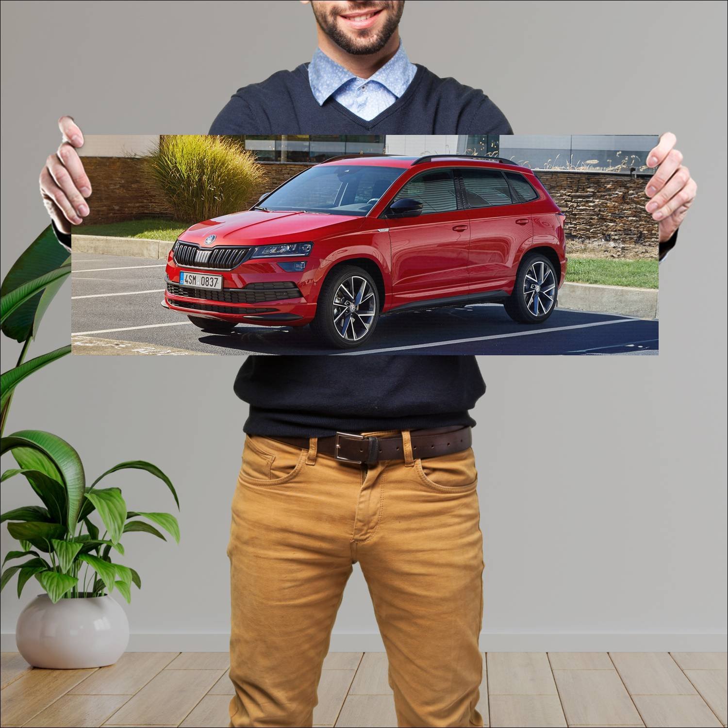 Cuadro grande 30x80cm 2018 skoda karoq sportline 8 351 Skoda