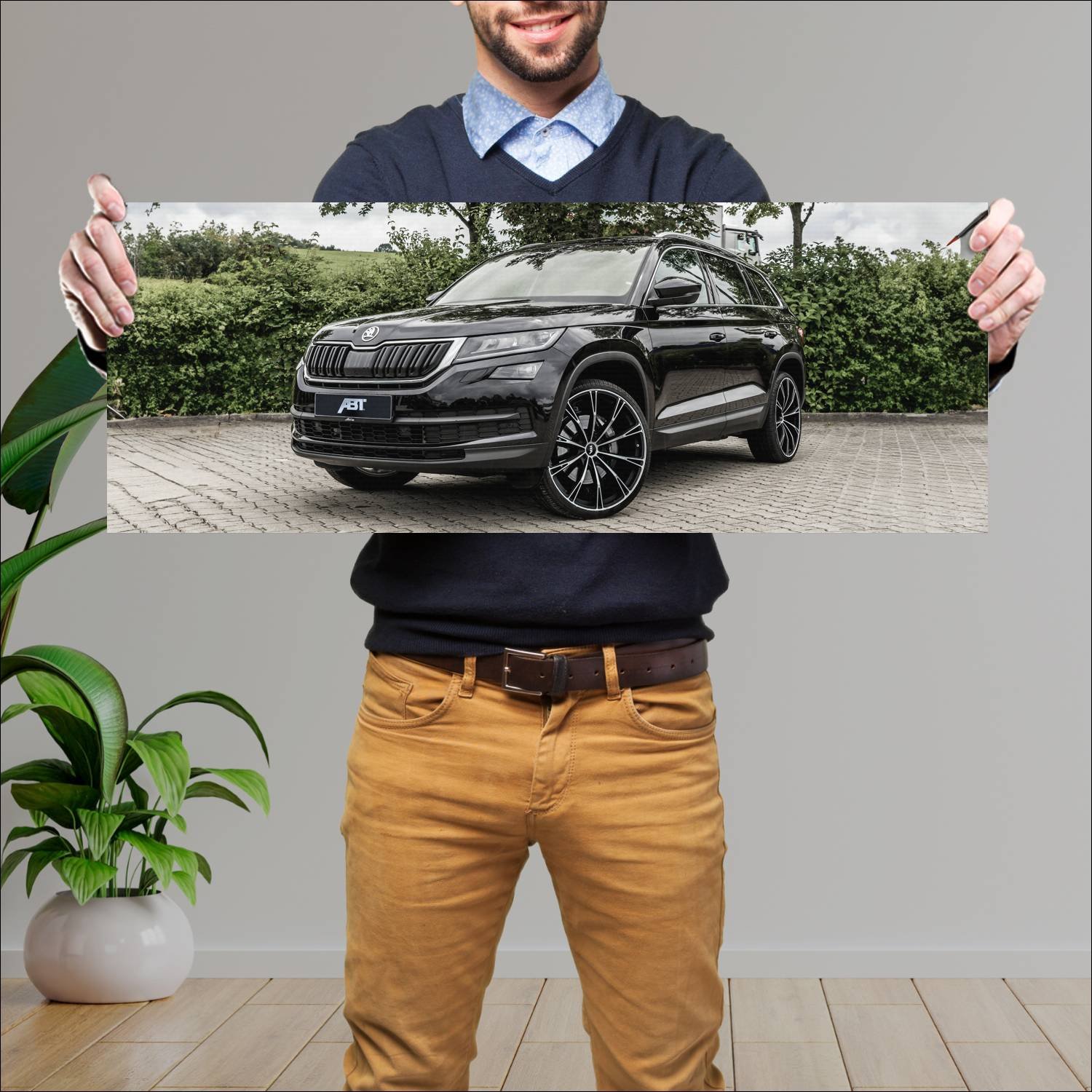 Cuadro grande 30x80cm 2018 skoda kodiaq by abt 112 352 Skoda