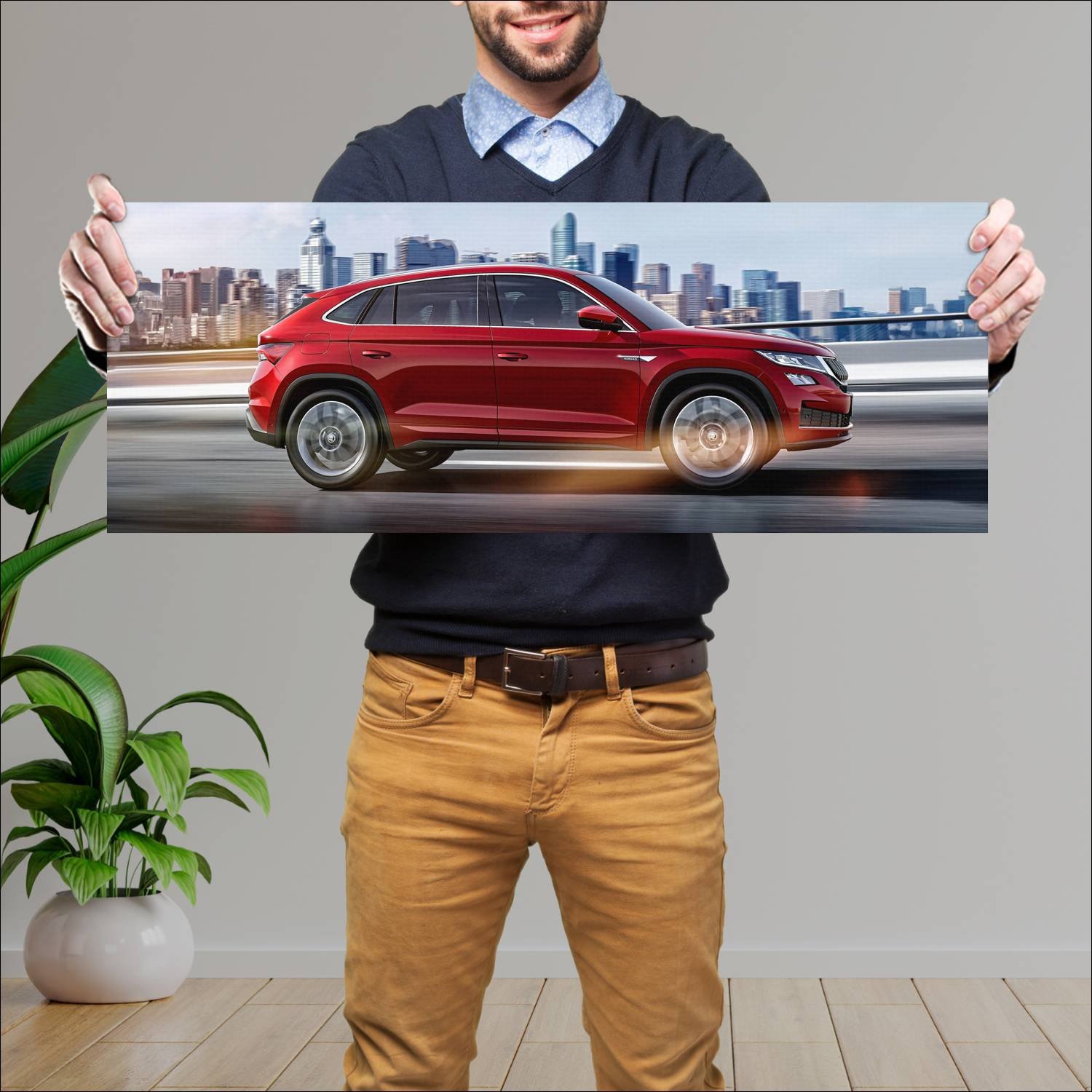Cuadro grande 30x80cm 2018 skoda kodiaq gt cn Skoda