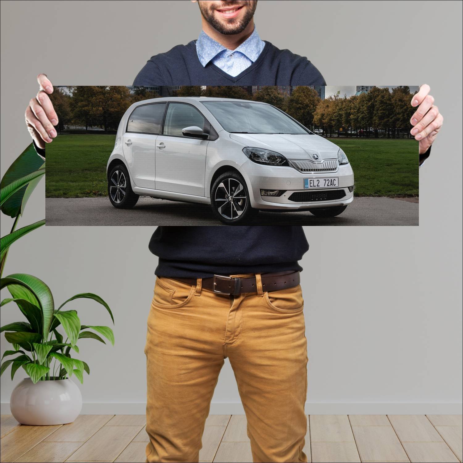 Cuadro grande 30x80cm 2019 skoda citigo iv 5 door 363 Skoda