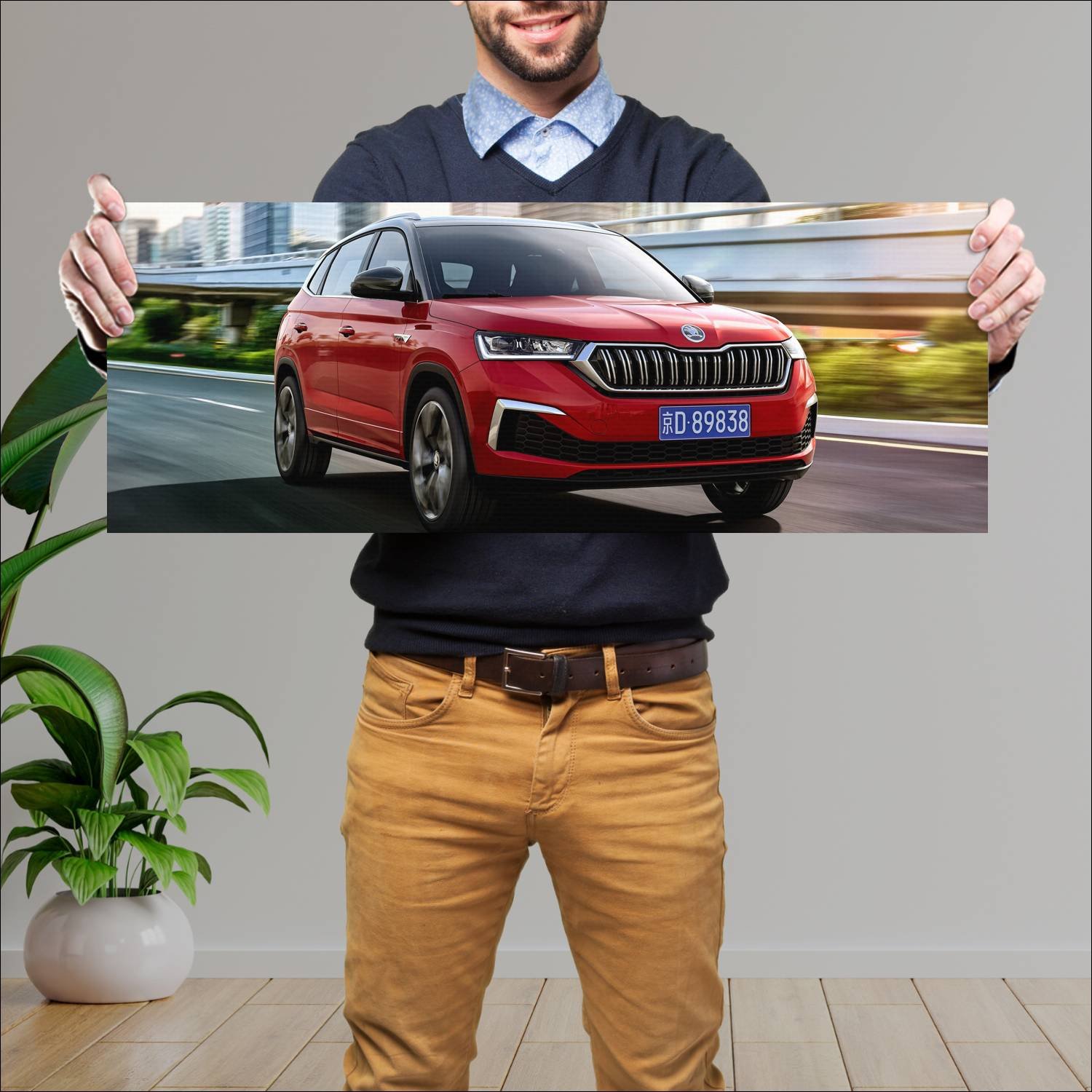 Cuadro grande 30x80cm 2019 skoda kamiq gt cn auto 367 Skoda