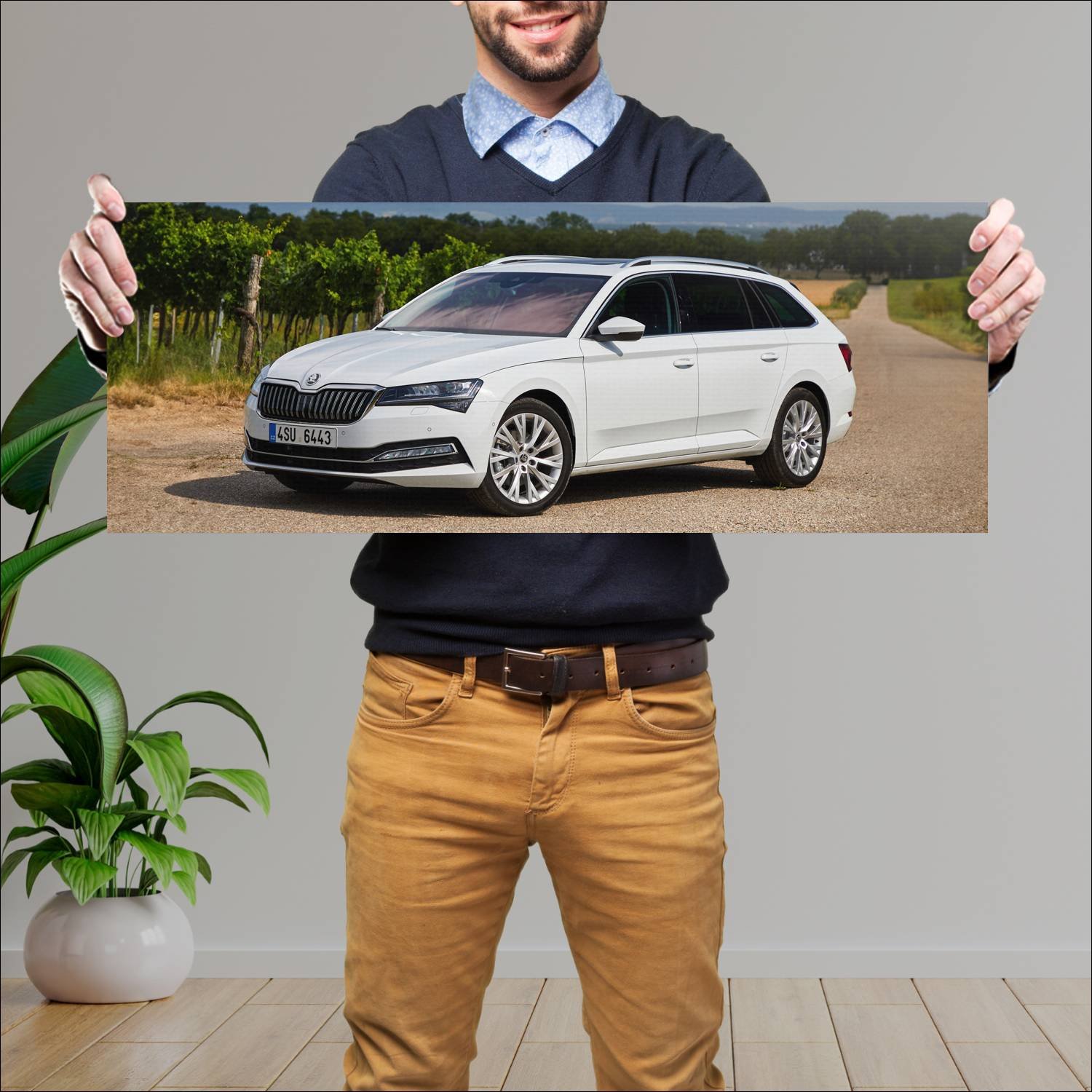 Cuadro grande 30x80cm 2019 skoda superb combi Skoda