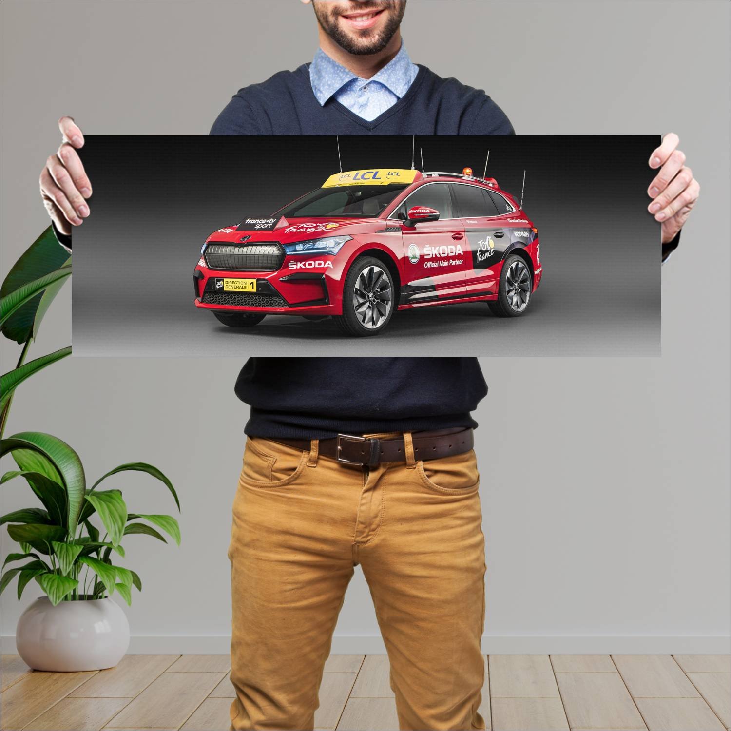 Cuadro grande 30x80cm 2020 skoda enyaq iv tour de 399 Skoda