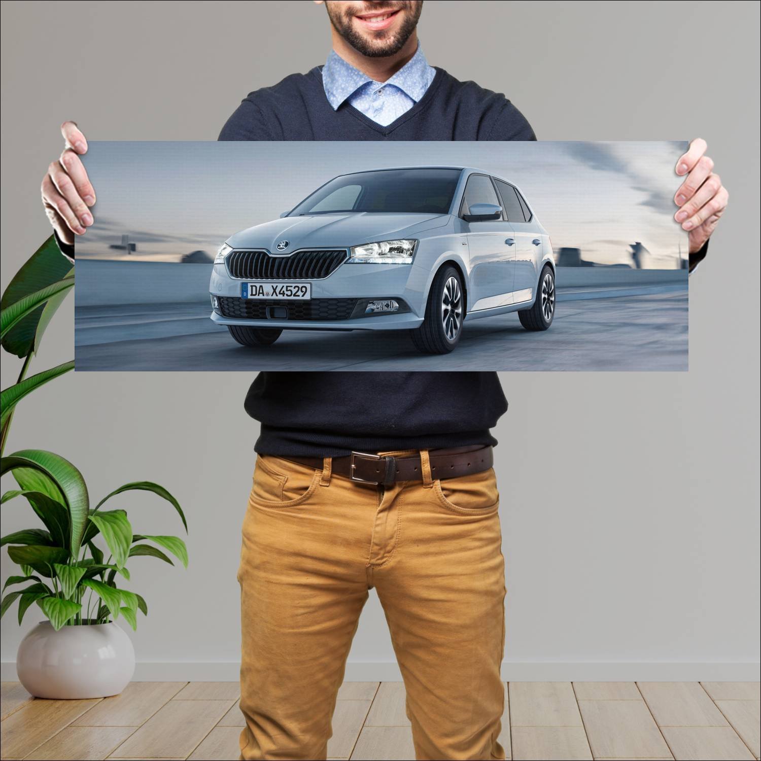 Cuadro grande 30x80cm 2020 skoda fabia drive 125 1 400 Skoda