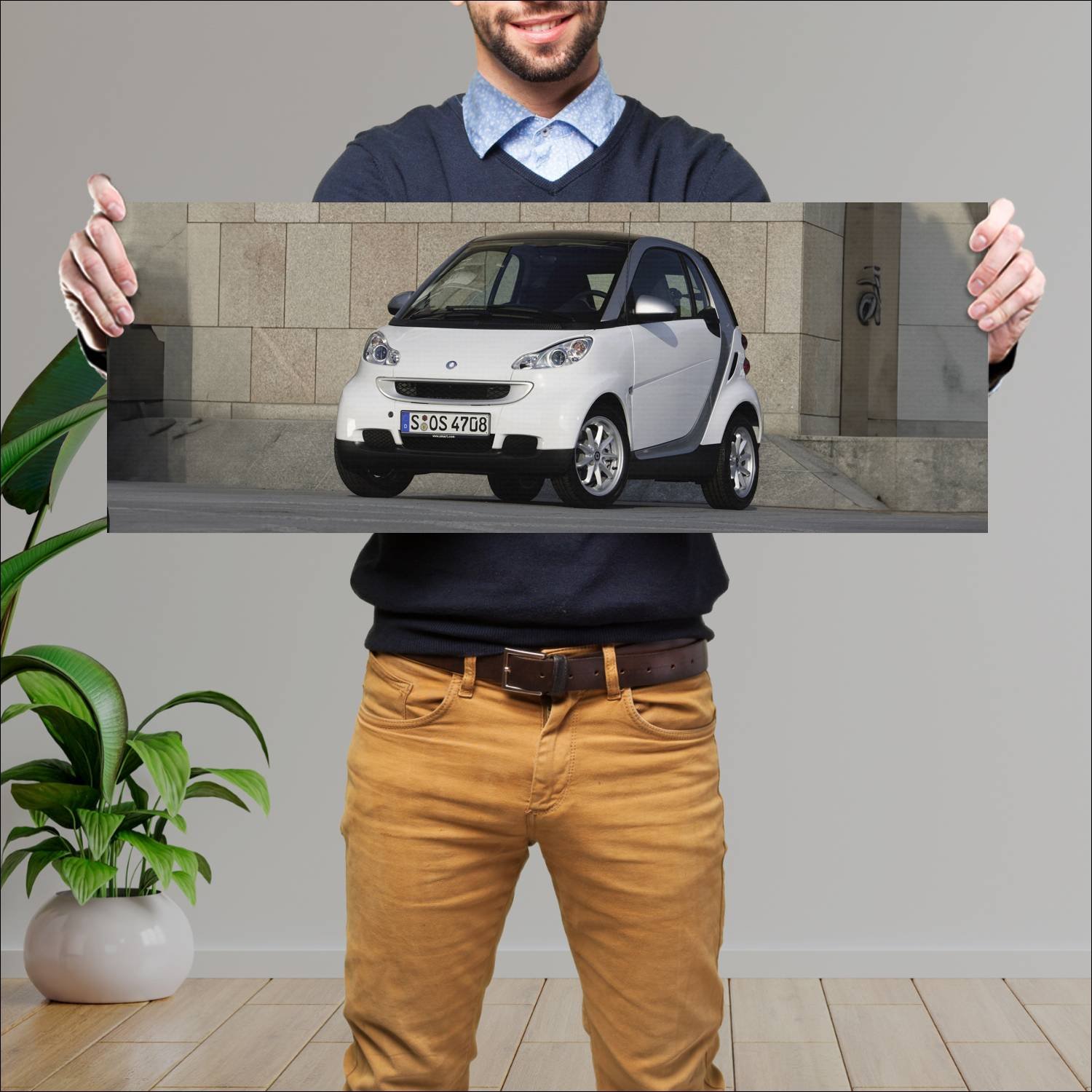 Cuadro grande 30x80cm 2007 smart fortwo passion 34 41 Smart