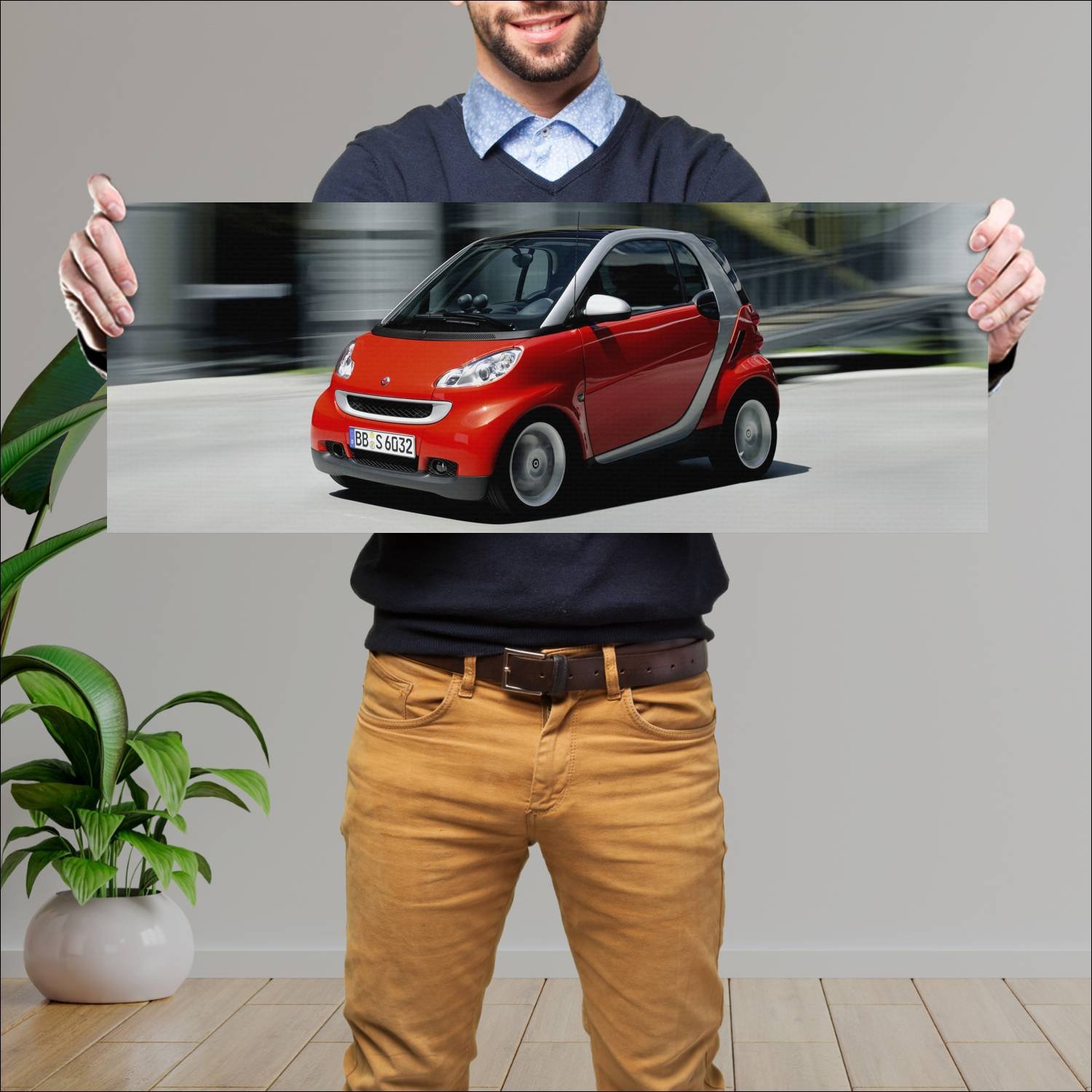 Cuadro grande 30x80cm 2007 smart fortwo passion 34 42 Smart