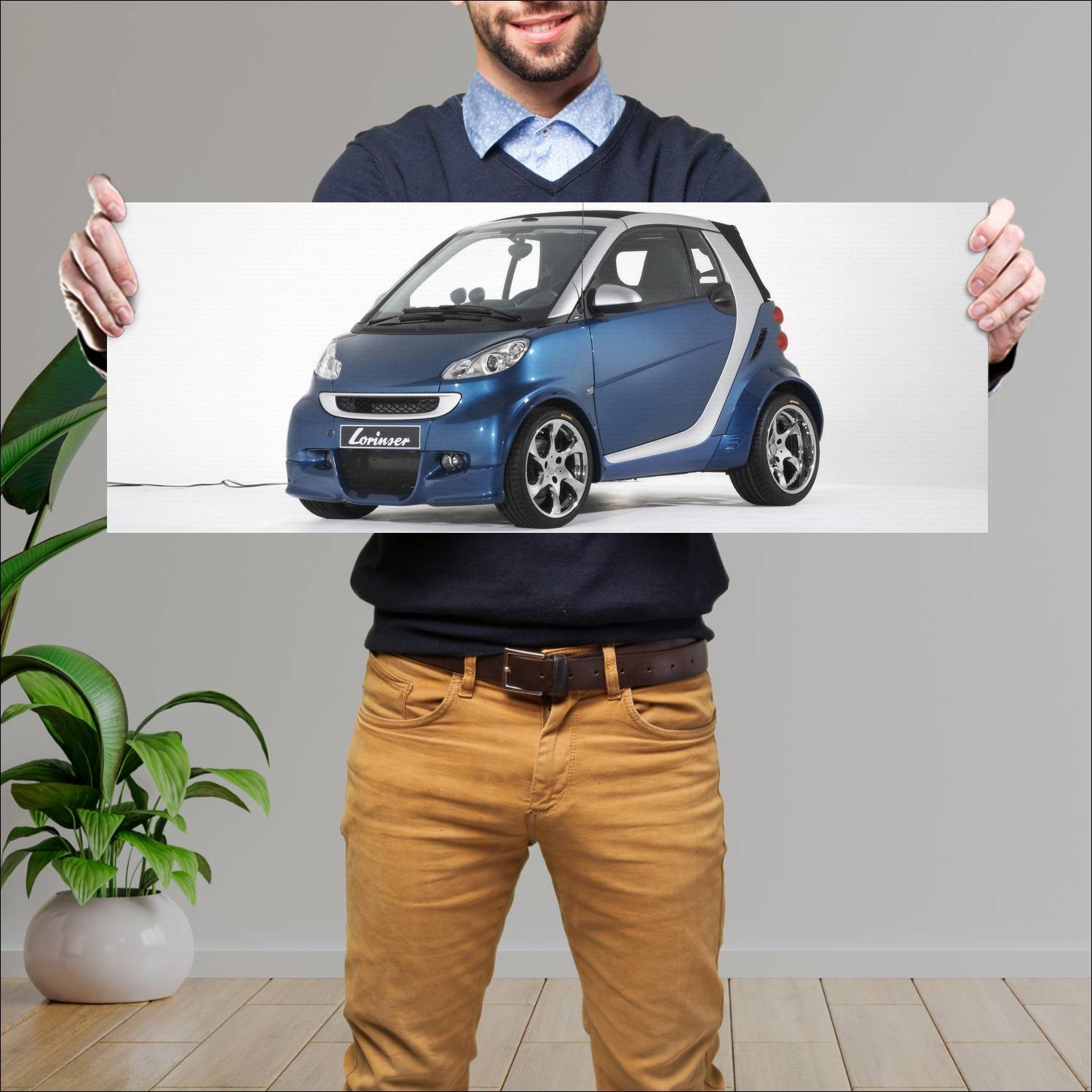 Cuadro grande 30x80cm 2008 smart fortwo by lorinse 45 Smart