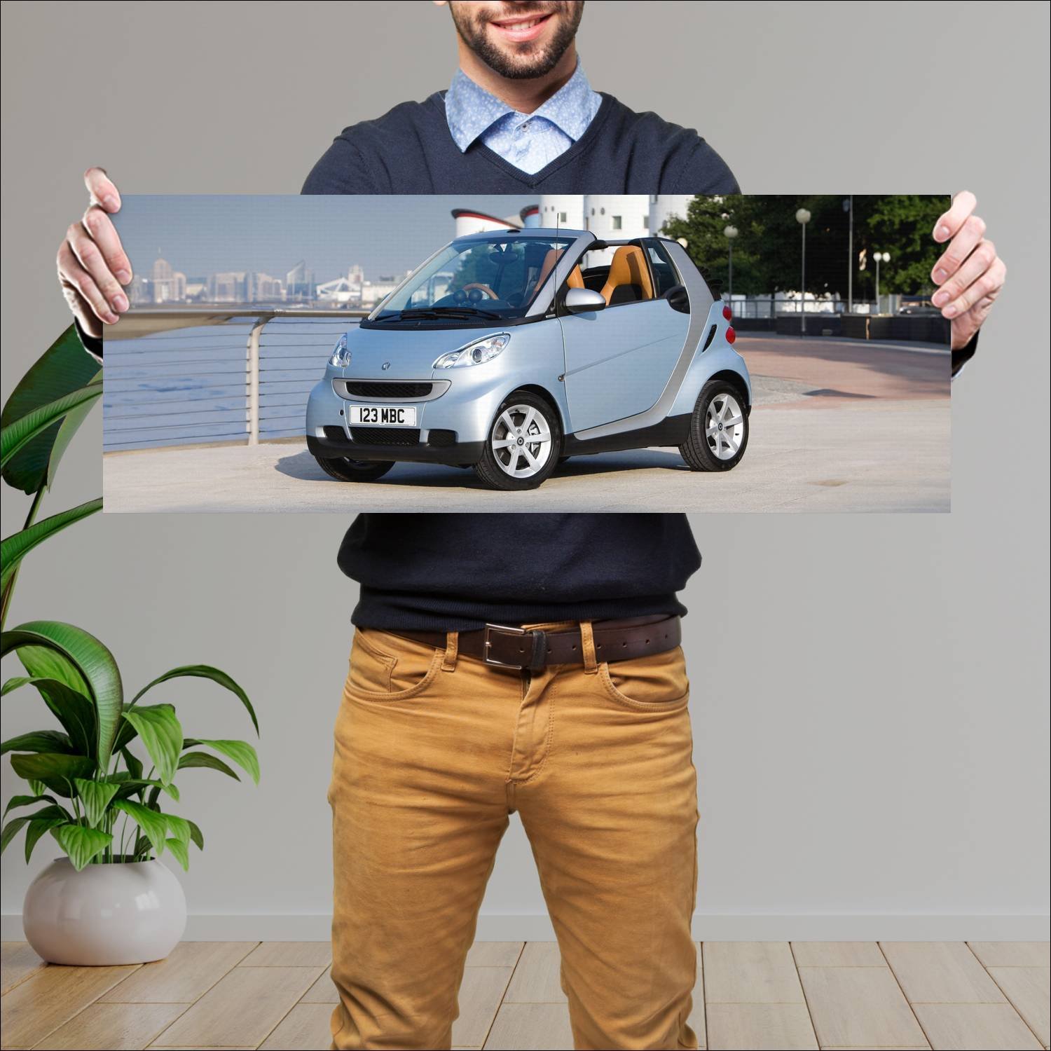 Cuadro grande 30x80cm 2008 smart fortwo cabrio lim 46 Smart