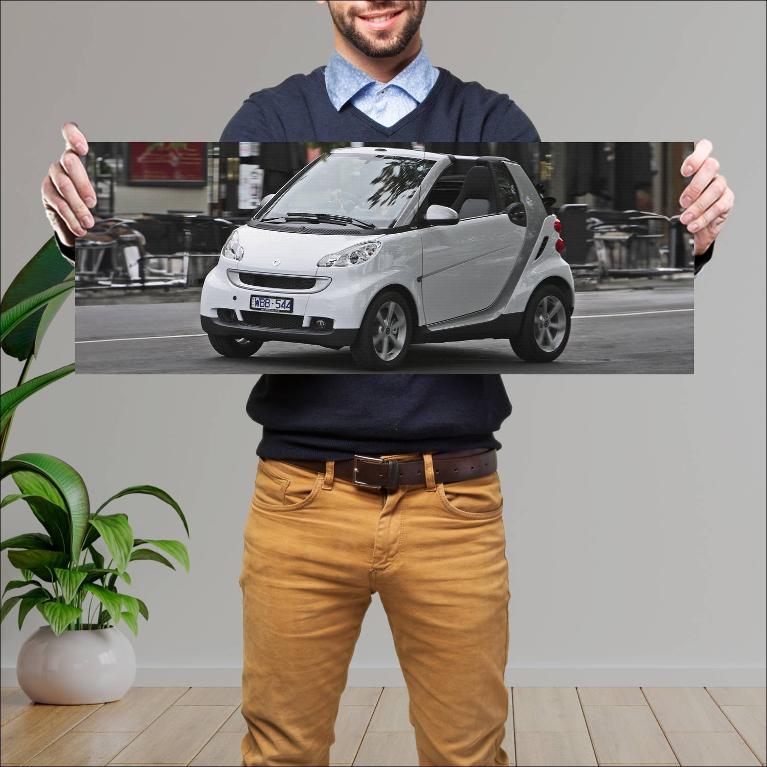 Cuadro grande 30x80cm 2008 smart fortwo cabrio pul 48 Smart