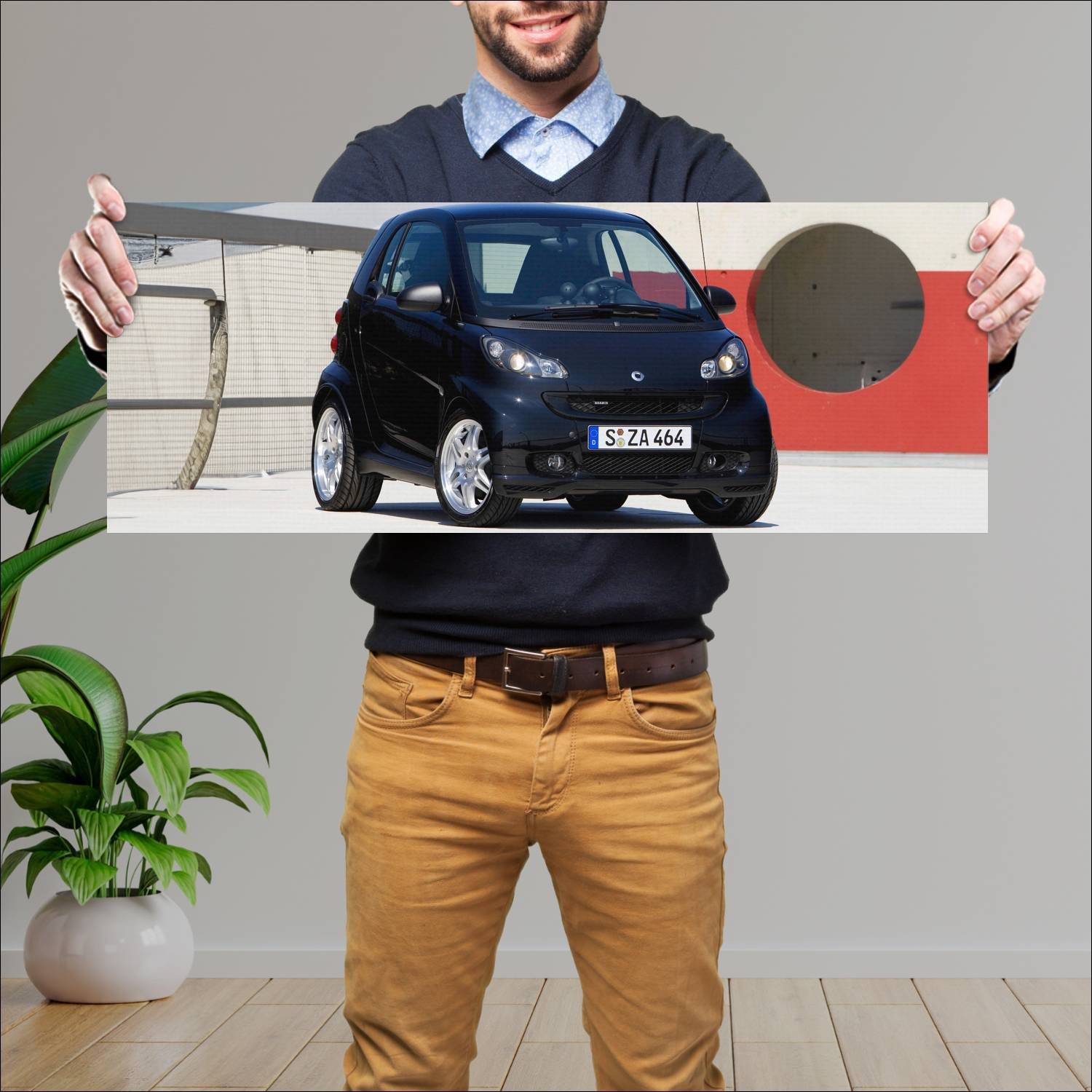 Cuadro grande 30x80cm 2008 smart fortwo xclusive b 54 Smart