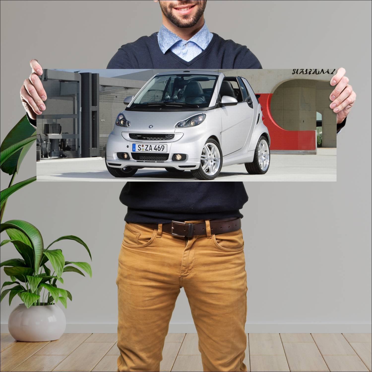 Cuadro grande 30x80cm 2008 smart fortwo xclusive c 55 Smart