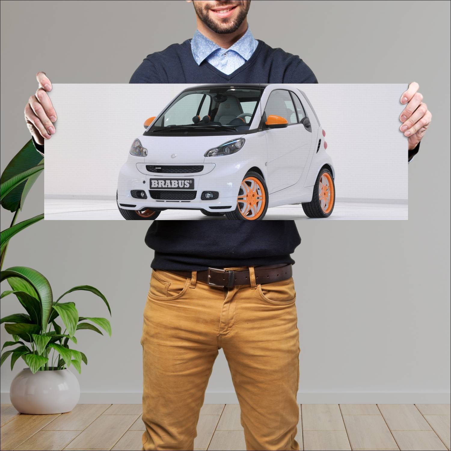 Cuadro grande 30x80cm 2009 brabus tailor made base 56 Smart