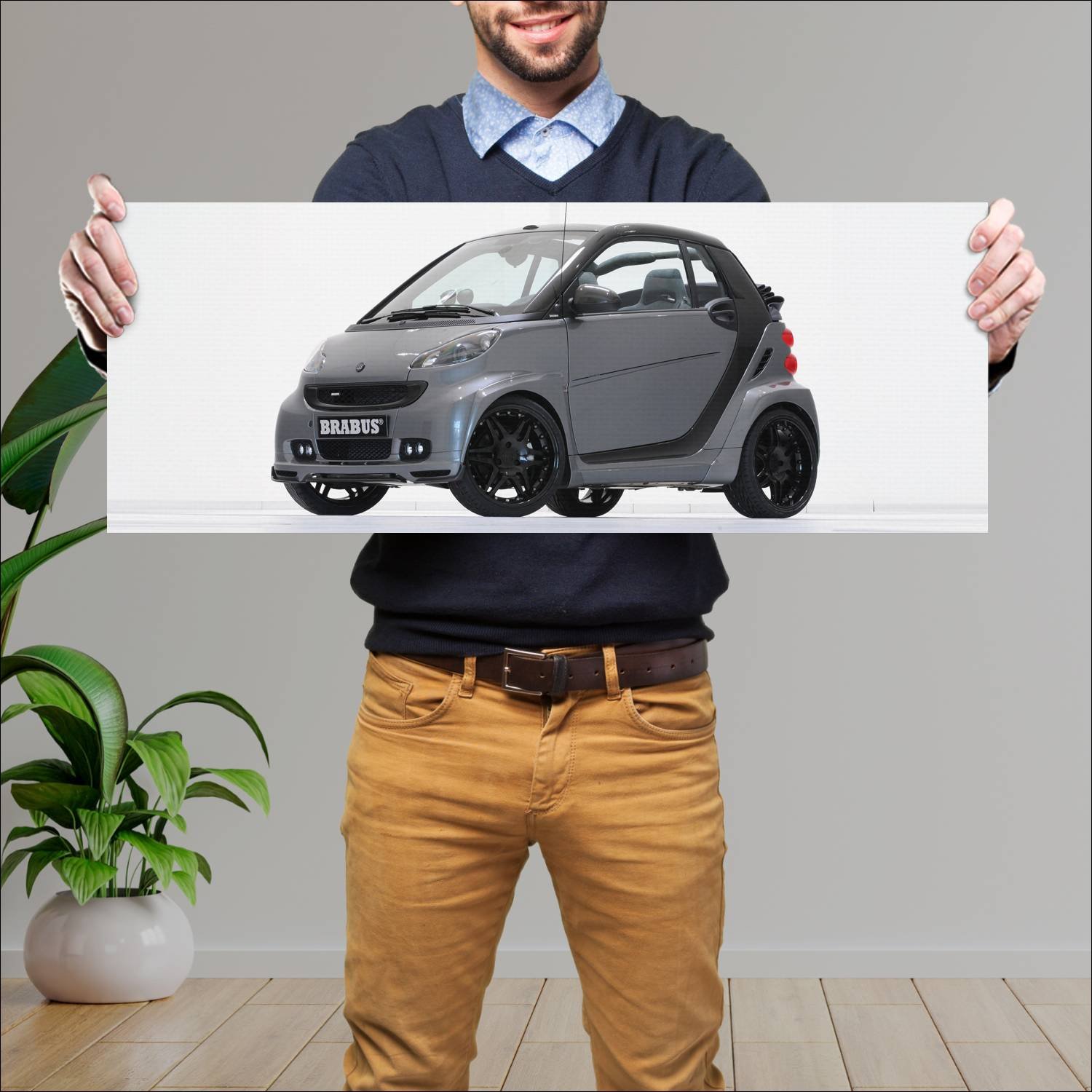 Cuadro grande 30x80cm 2009 brabus ultimate r based 58 Smart