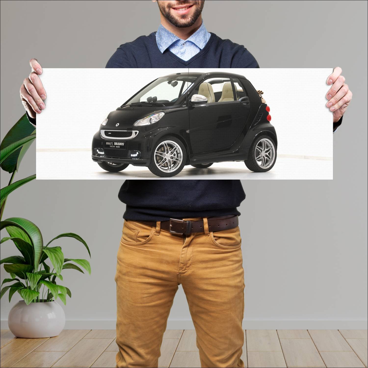 Cuadro grande 30x80cm 2009 smart brabus tailor mad 59 Smart