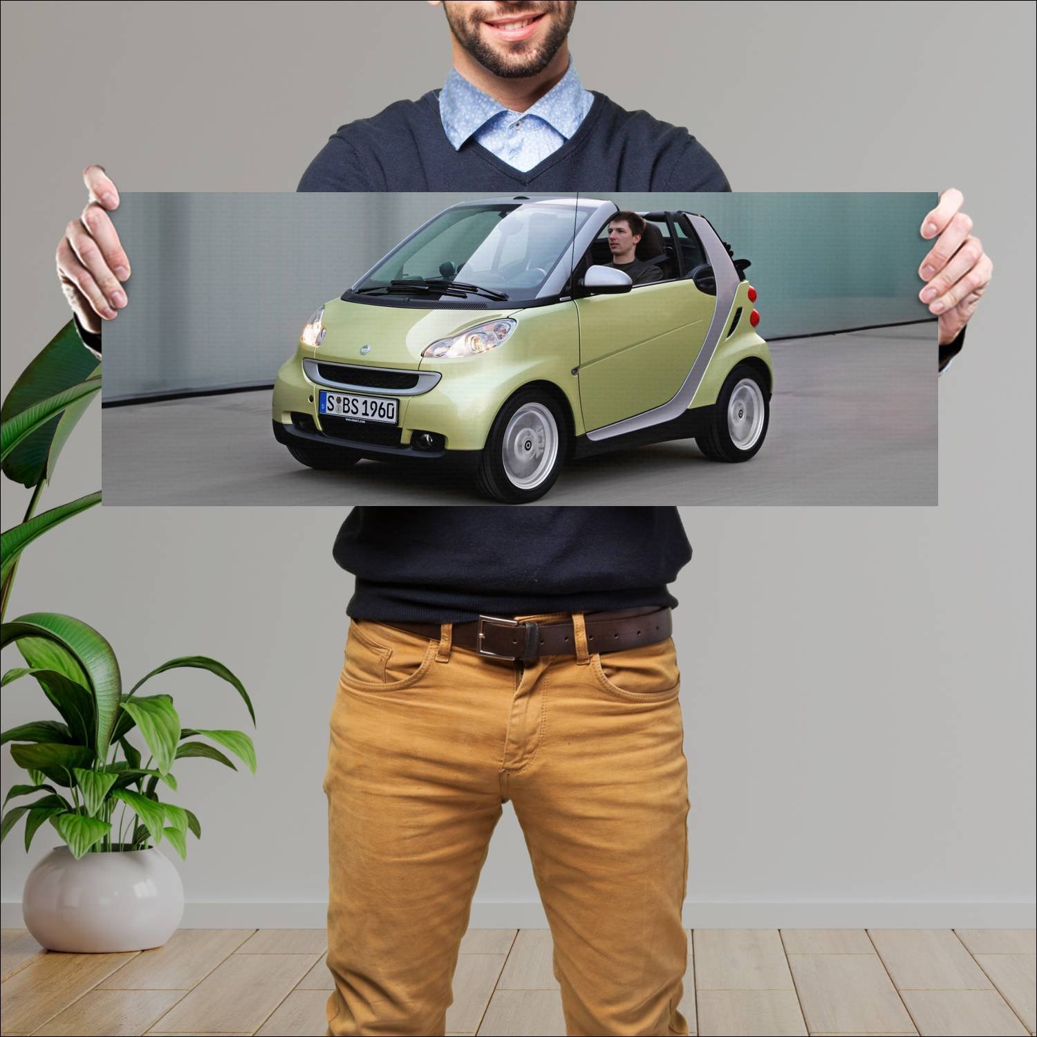 Cuadro grande 30x80cm 2009 smart fortwo cabrio lim 60 Smart