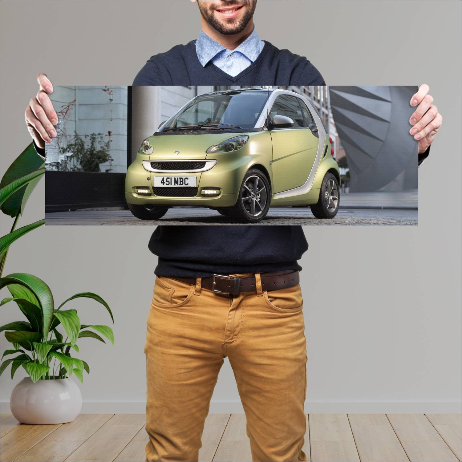 Cuadro grande 30x80cm 2010 smart fortwo lightshine 70 Smart