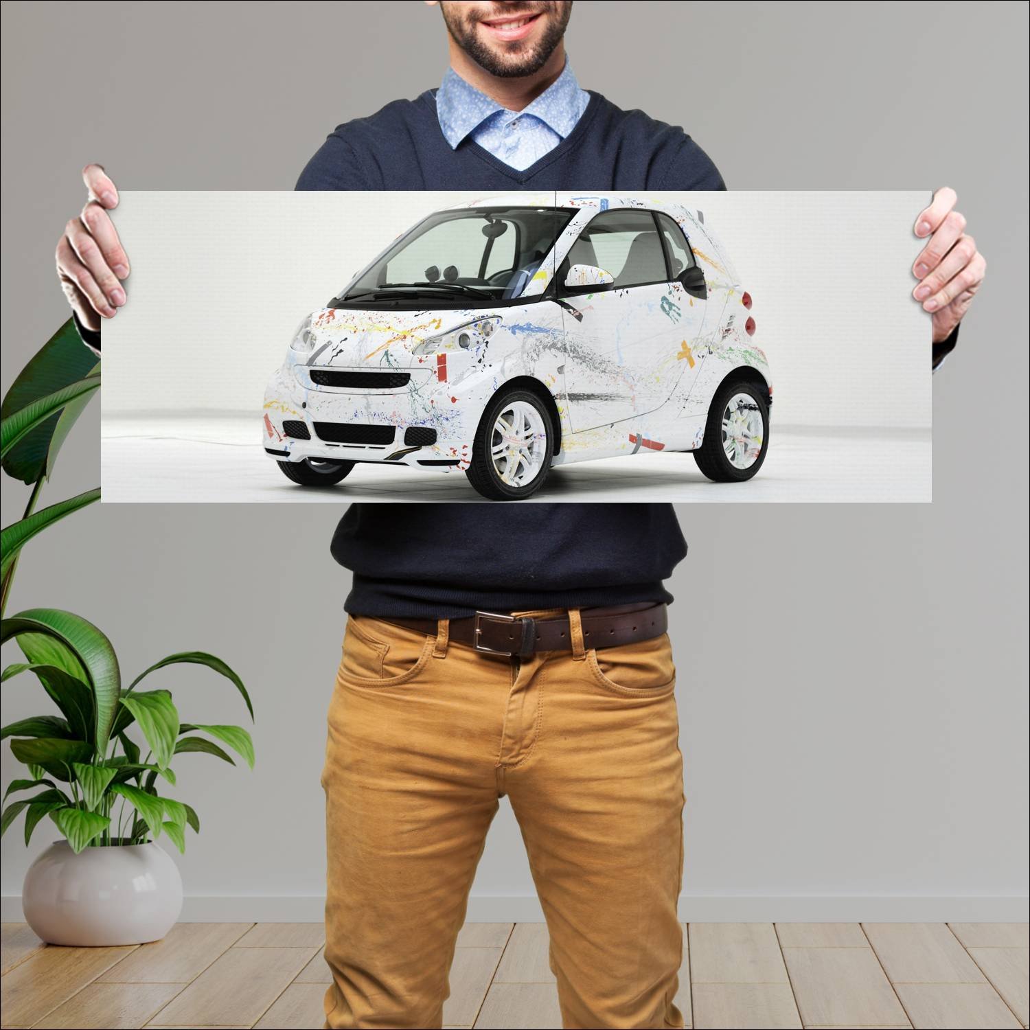 Cuadro grande 30x80cm 2010 smart fortwo sprinkle b 72 Smart